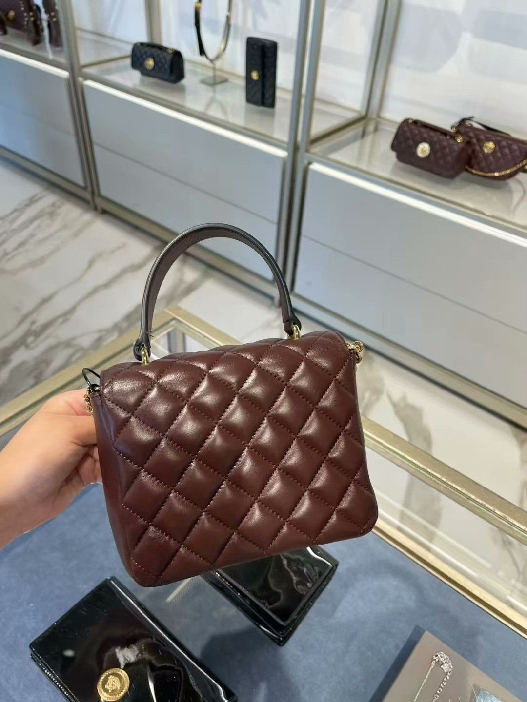 Versace Versace Medusa Wine Red Handbag Size ONE SIZE - 3 Thumbnail