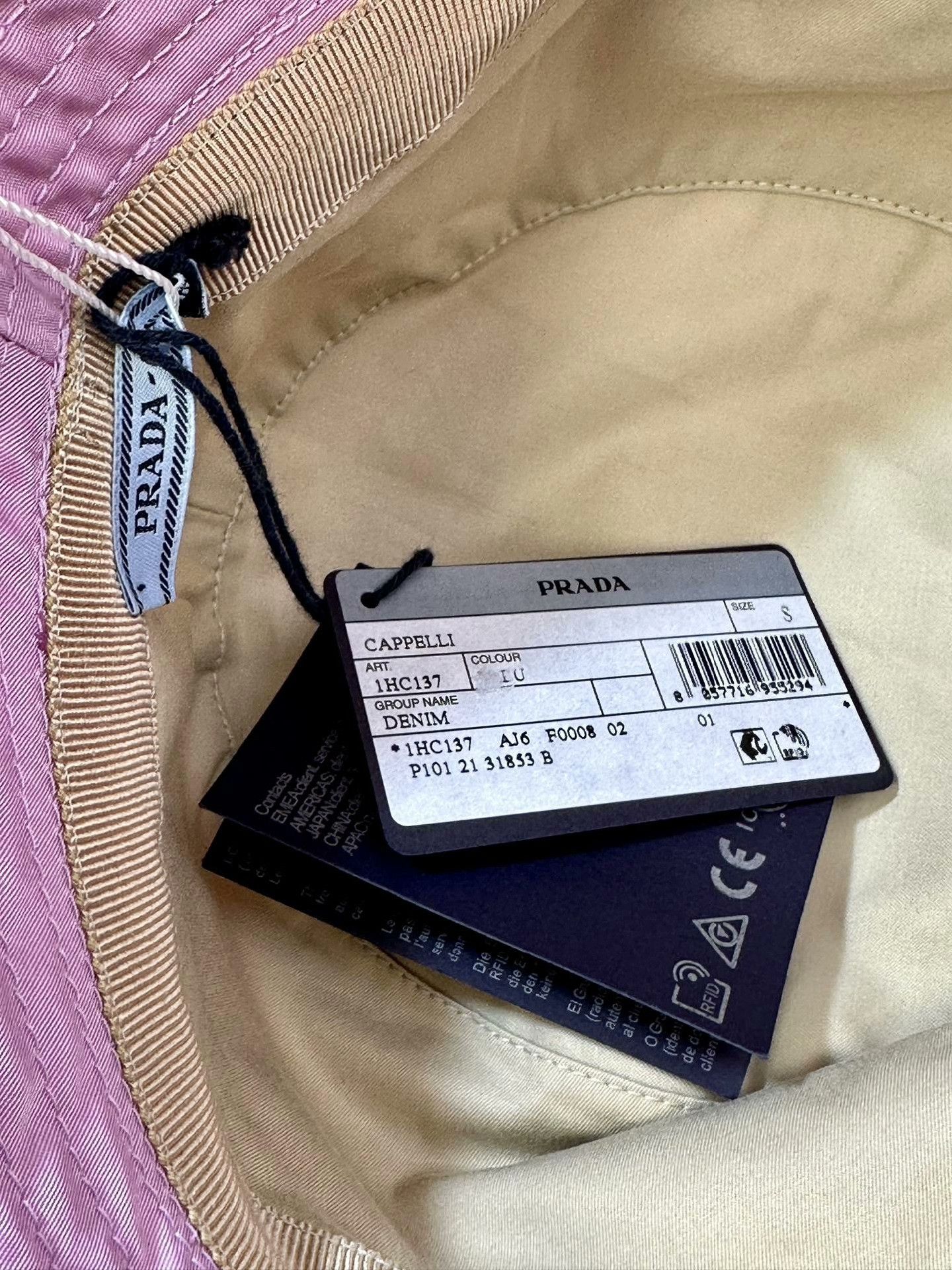 Prada Prada Pink Triangle Logo Bucket Hat Size ONE SIZE - 6 Thumbnail