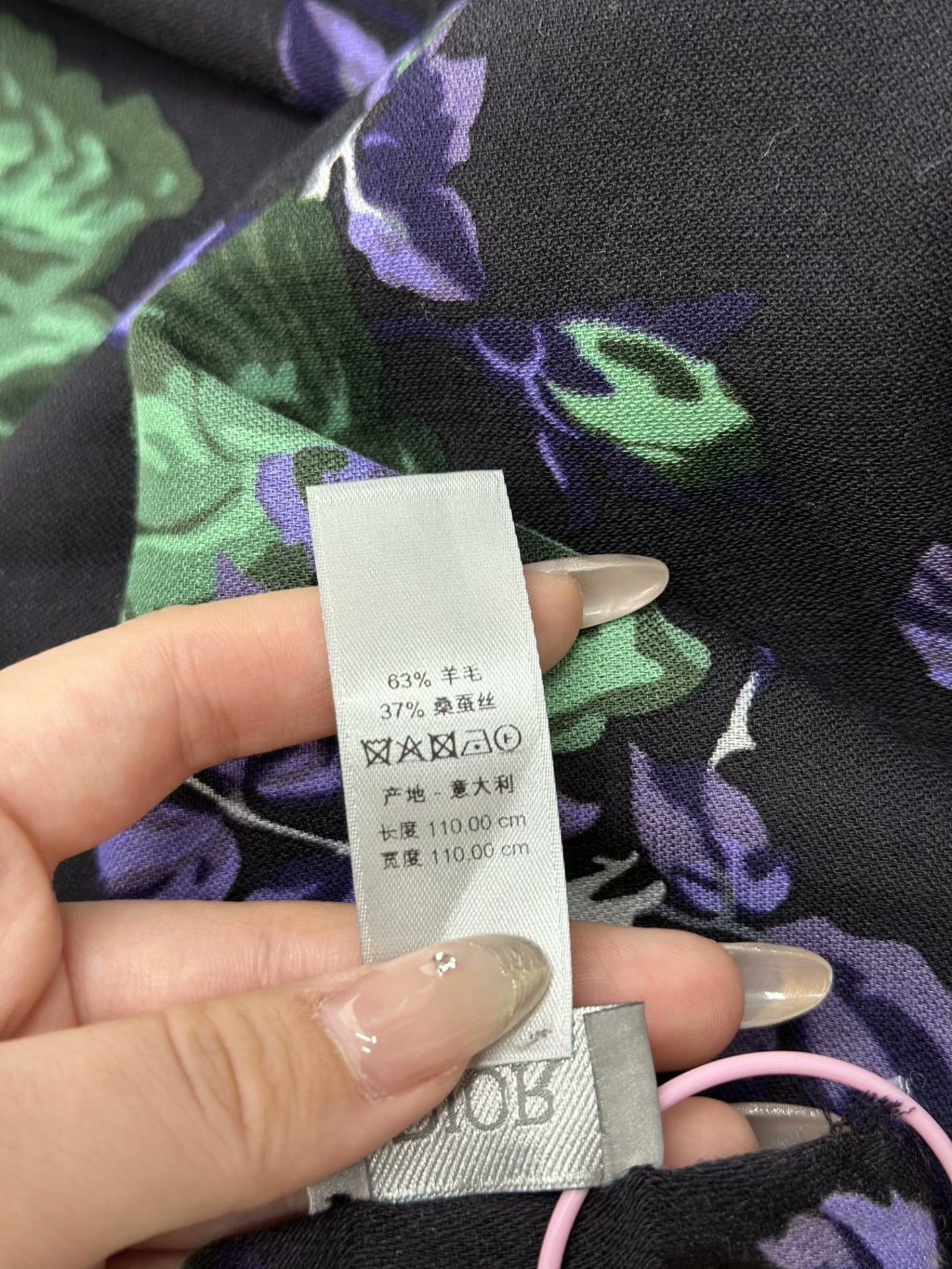Dior DIOR Black Silk Scarf Size ONE SIZE - 7 Thumbnail