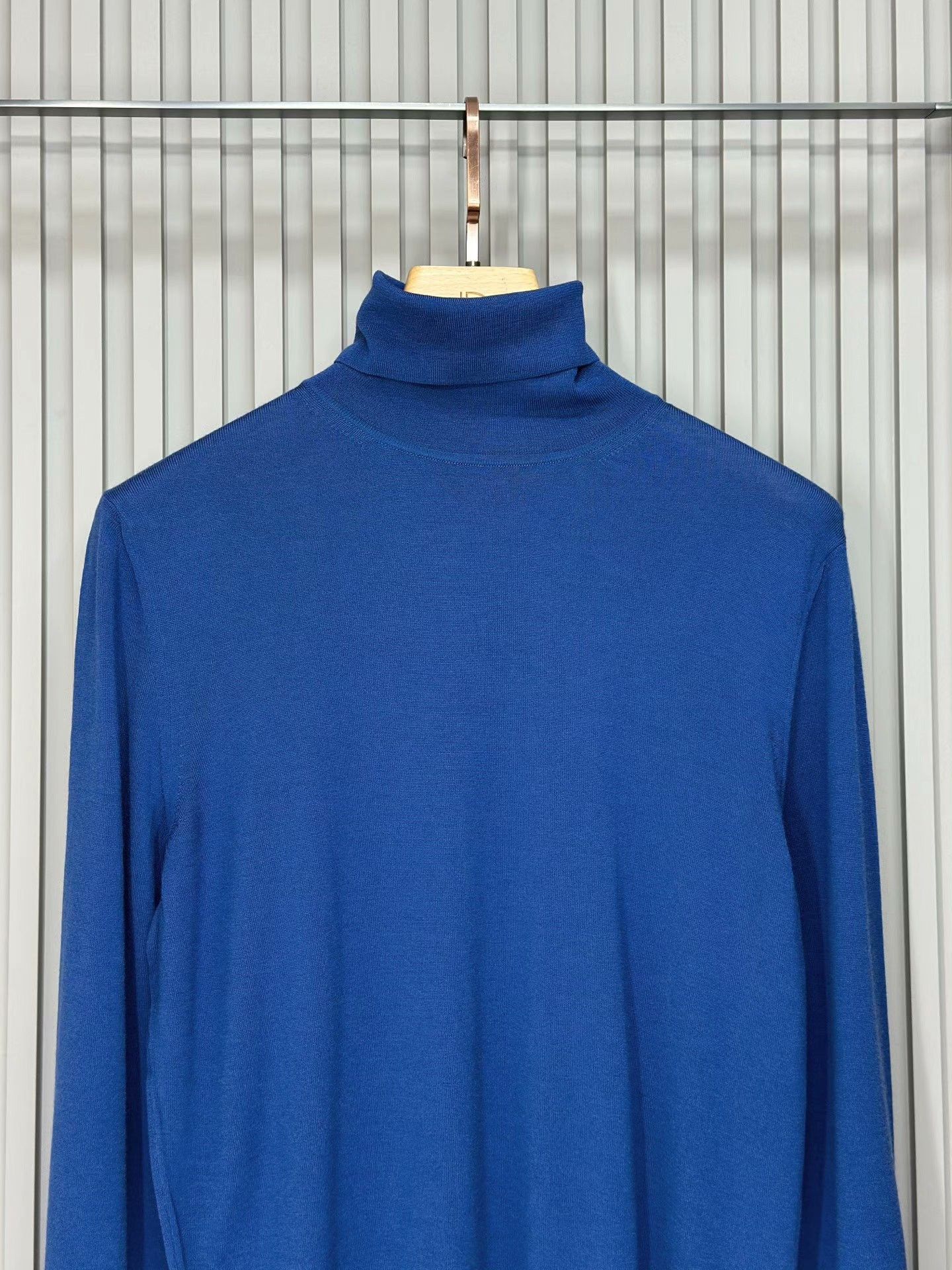 Ermenegildo Zegna Ermenegildo Zegna Blue Turtleneck Sweater Size US M / EU 48-50 / 2 - 3 Thumbnail