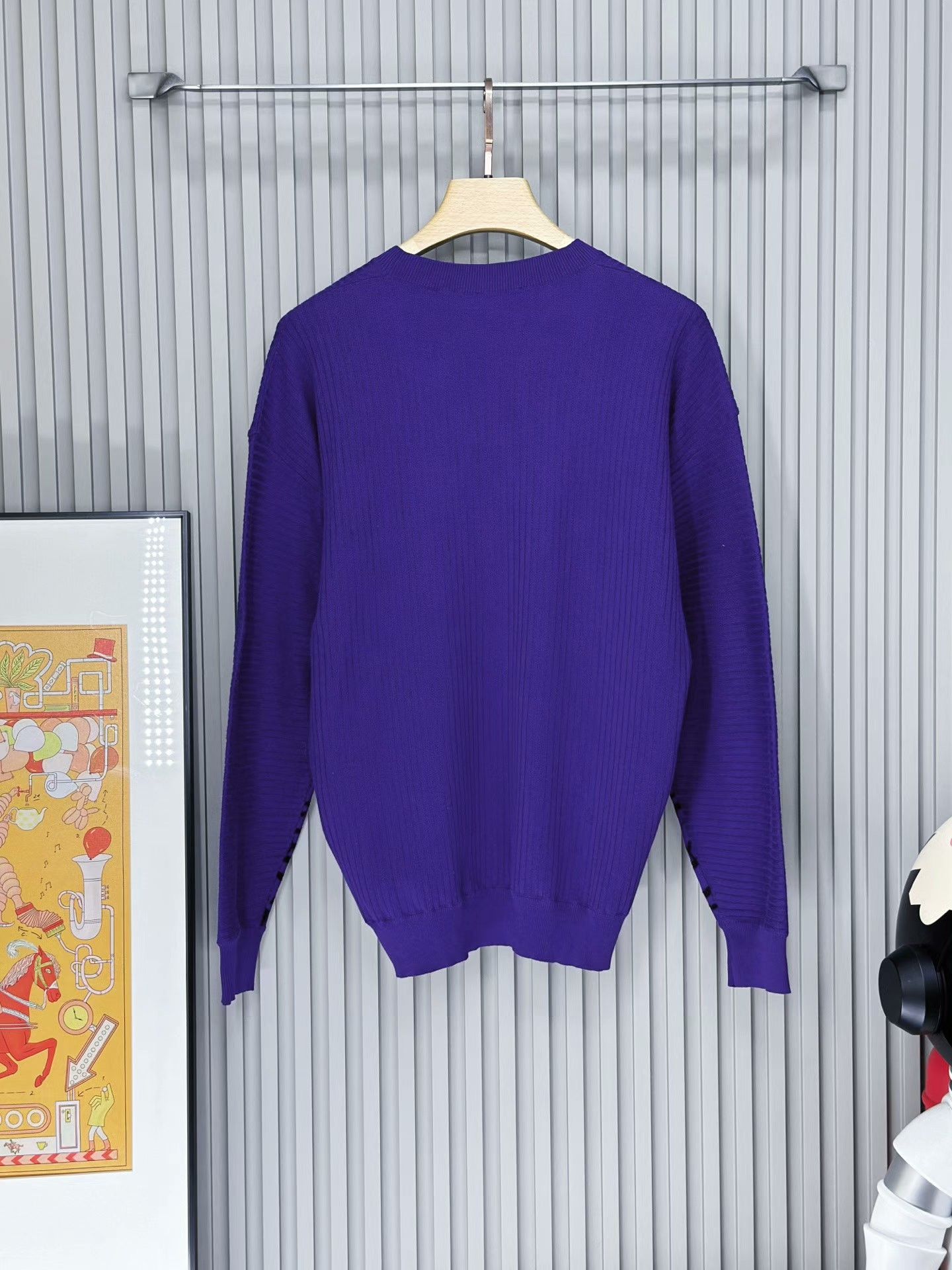 Versace Versace Purple Embroidered Casual Crewneck Sweater Size US S / EU 44-46 / 1 - 2 Thumbnail