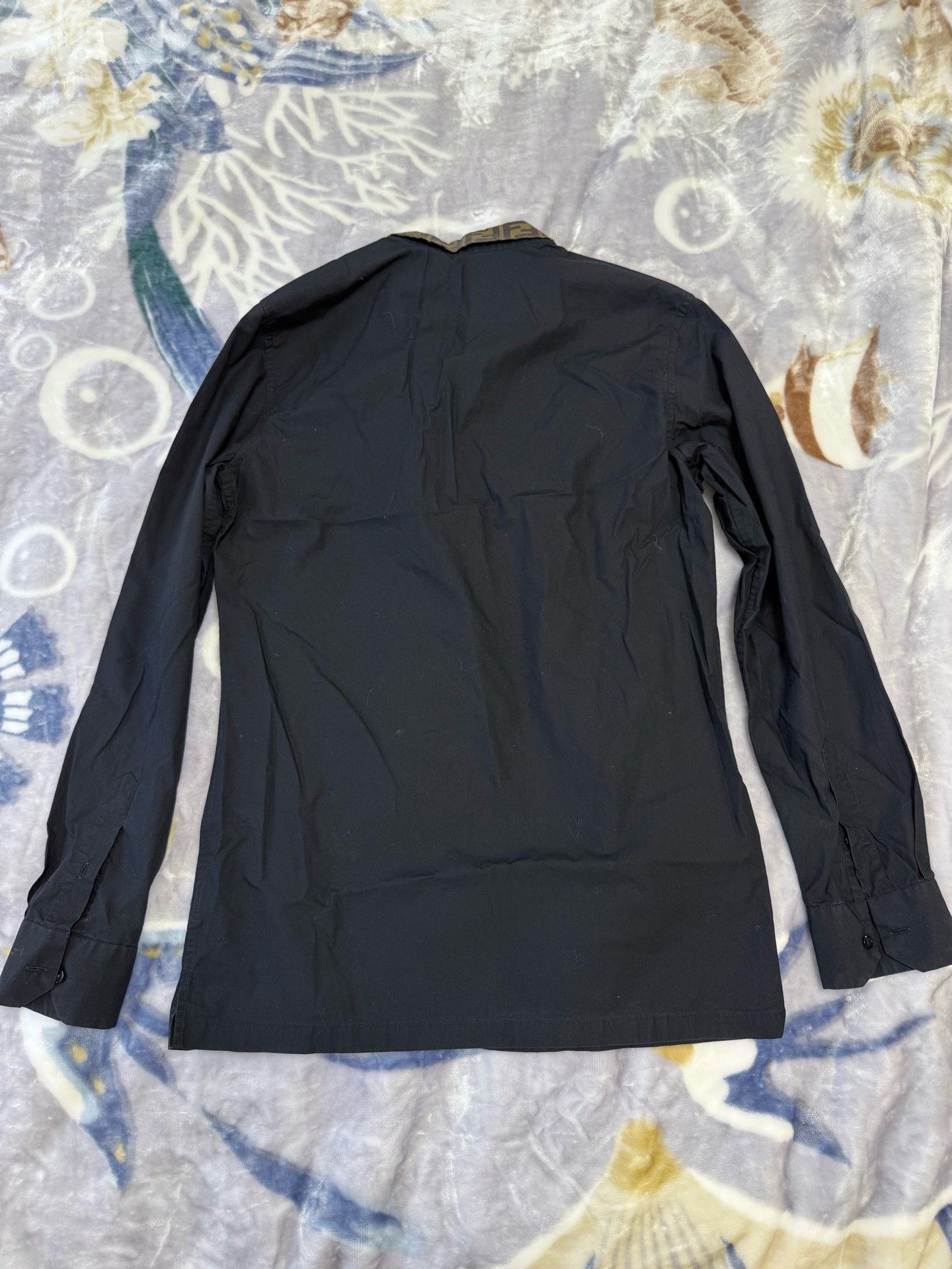 Fendi Fendi 2022 Black Collar Logo Cotton Shirt Size US XS / EU 42 / 0 - 2 Thumbnail