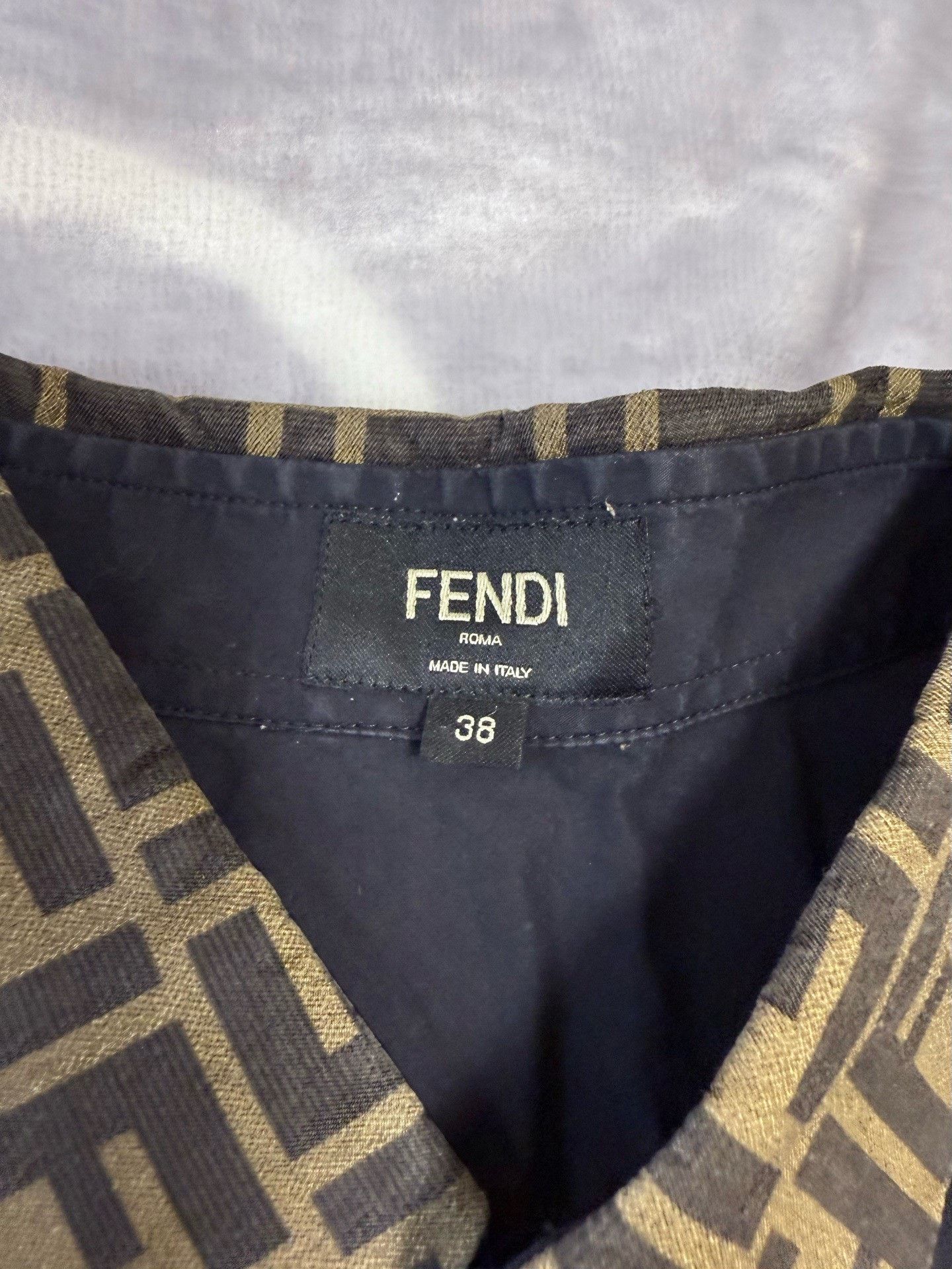 Fendi Fendi 2022 Black Collar Logo Cotton Shirt Size US XS / EU 42 / 0 - 3 Thumbnail