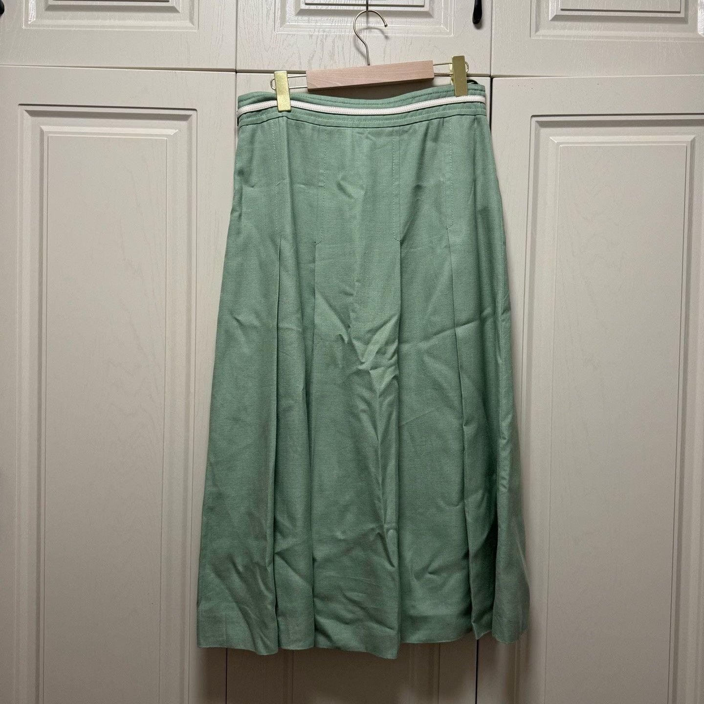 Gucci Gucci Green Horsebit Leather Patch Slit Skirt Size 32" / US 10 / IT 46 - 2 Thumbnail