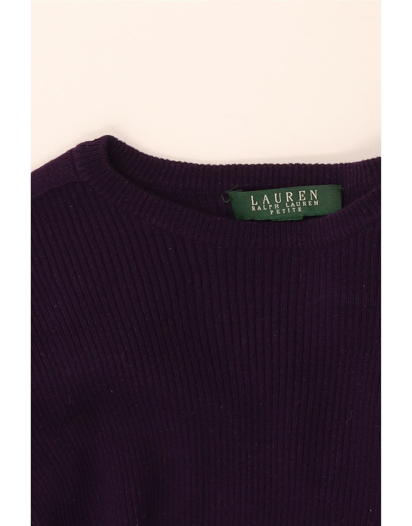 Ralph Lauren Womens Crop Boat Neck Jumper Sweater UK 10 Small Purple Size XS / US 0-2 / IT 36-38 - 4 Thumbnail