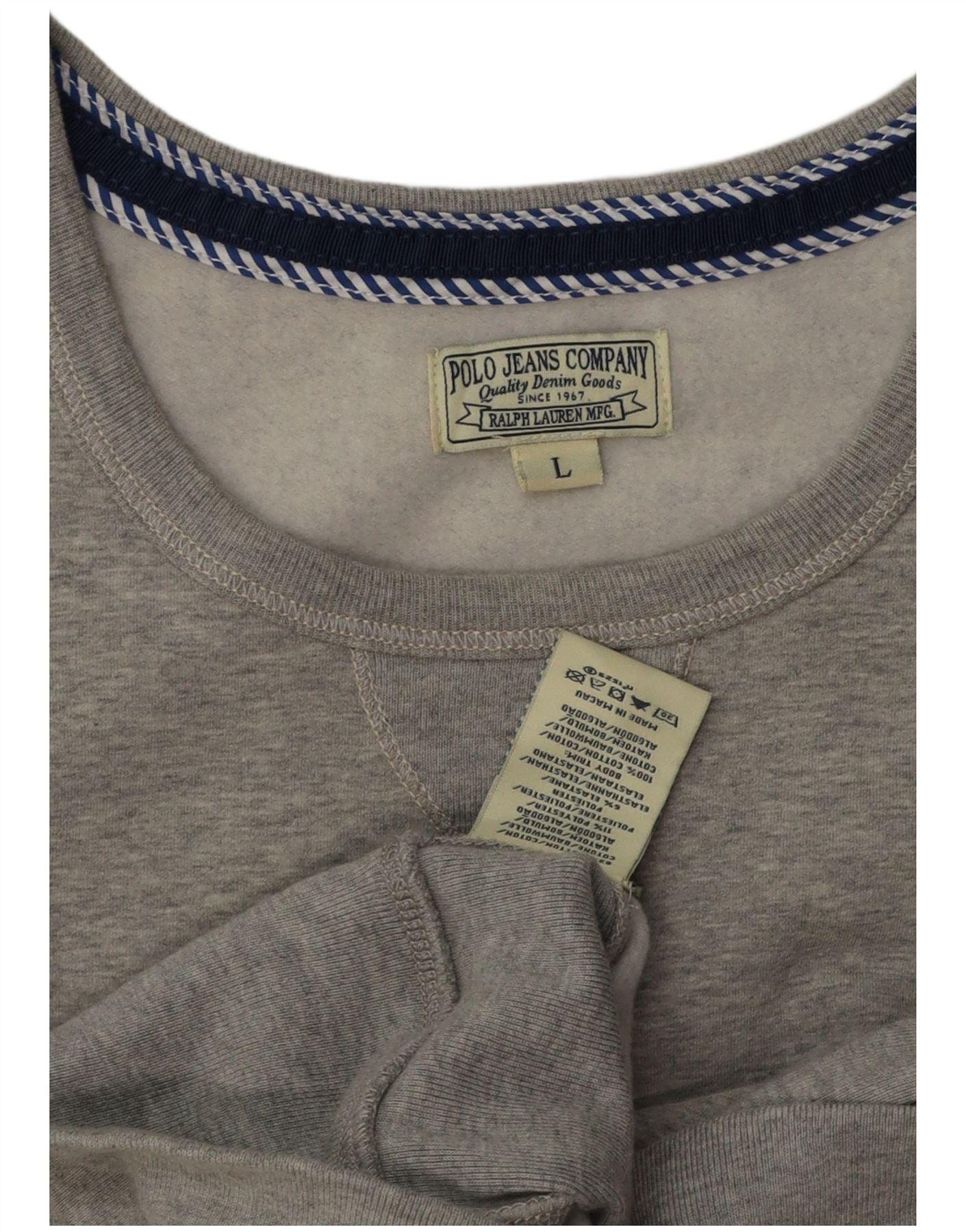 Polo Ralph Lauren Womens Longline Sweatshirt Jumper UK 16 Large Grey Size M / US 6-8 / IT 42-44 - 3 Thumbnail