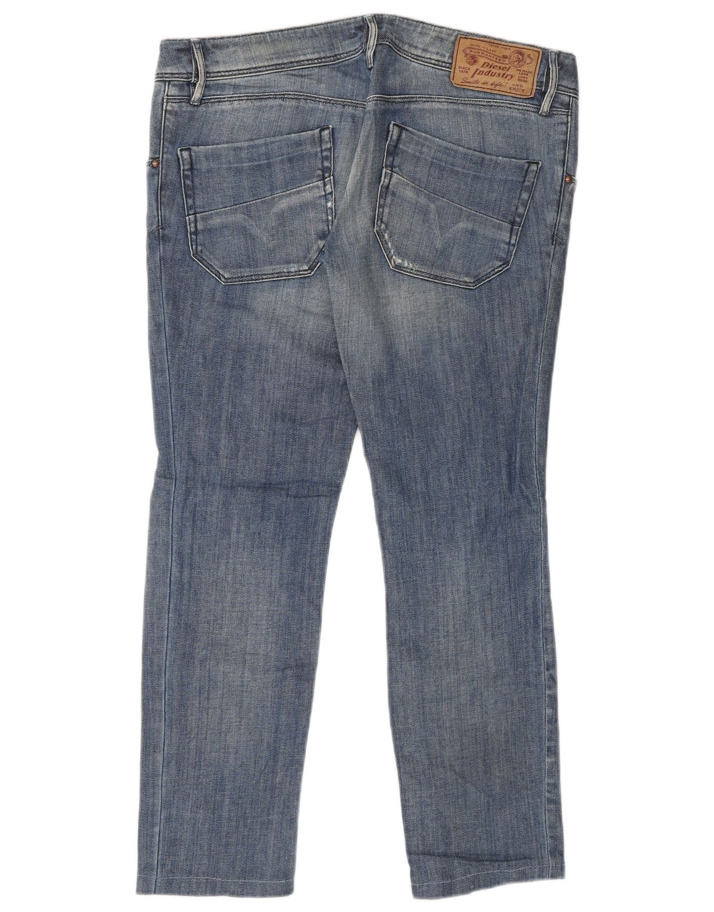 Diesel Womens Nevy Slim Jeans W30 L27 Blue Cotton Size 42" / US 20 - 2 Thumbnail