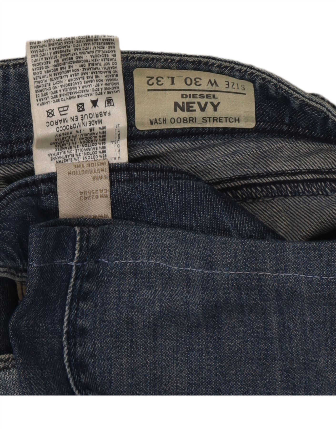 Diesel Womens Nevy Slim Jeans W30 L27 Blue Cotton Size 42" / US 20 - 5 Thumbnail