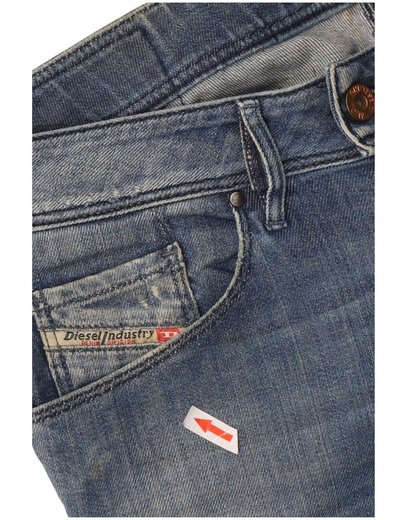 Diesel Womens Nevy Slim Jeans W30 L27 Blue Cotton Size 42" / US 20 - 4 Thumbnail