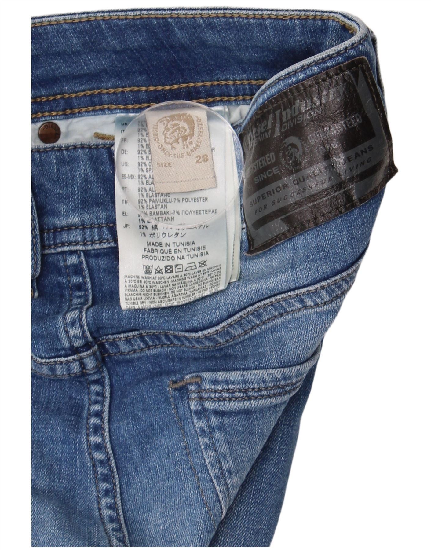 Diesel Womens Slim Jeans W28 L32 Blue Cotton Size 42" / US 20 - 3 Thumbnail
