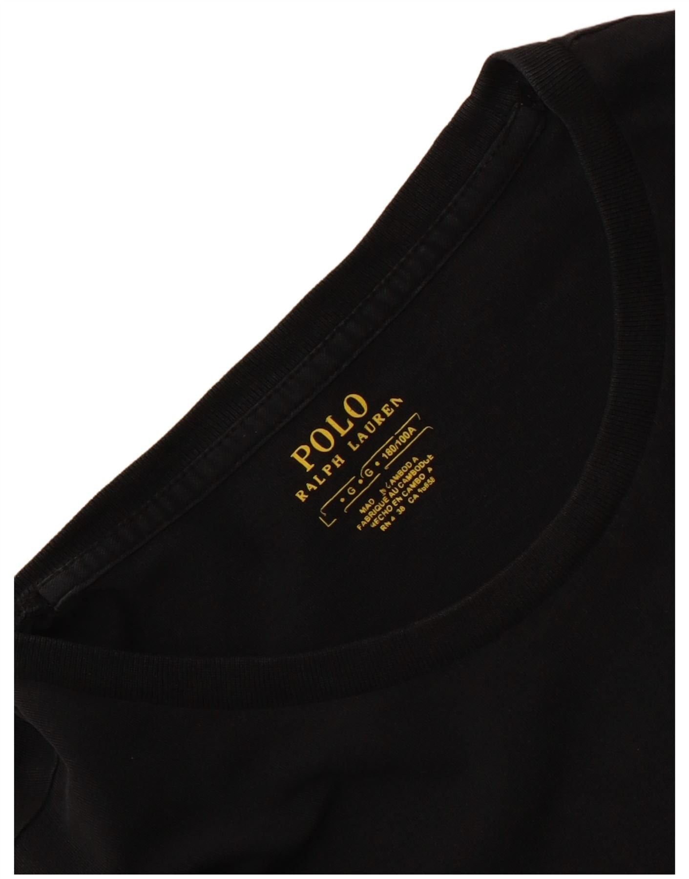 Polo Ralph Lauren Womens T-Shirt Top UK 16 Large Black Size M / US 6-8 / IT 42-44 - 3 Thumbnail