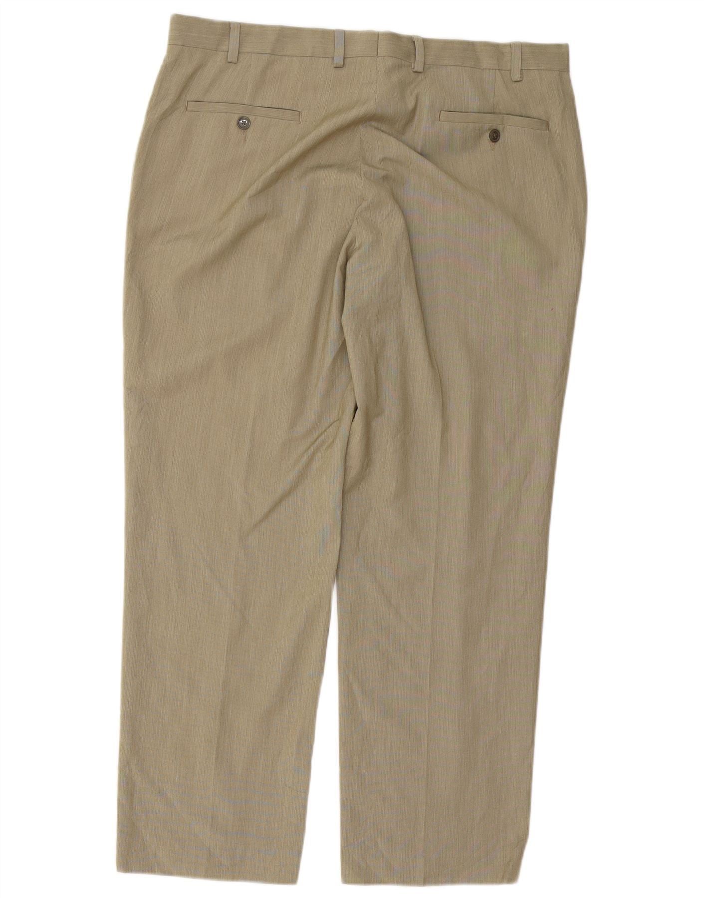 Ralph Lauren Mens Straight Suit Trousers W38 L30 Beige Polyester Size ONE SIZE - 2 Thumbnail