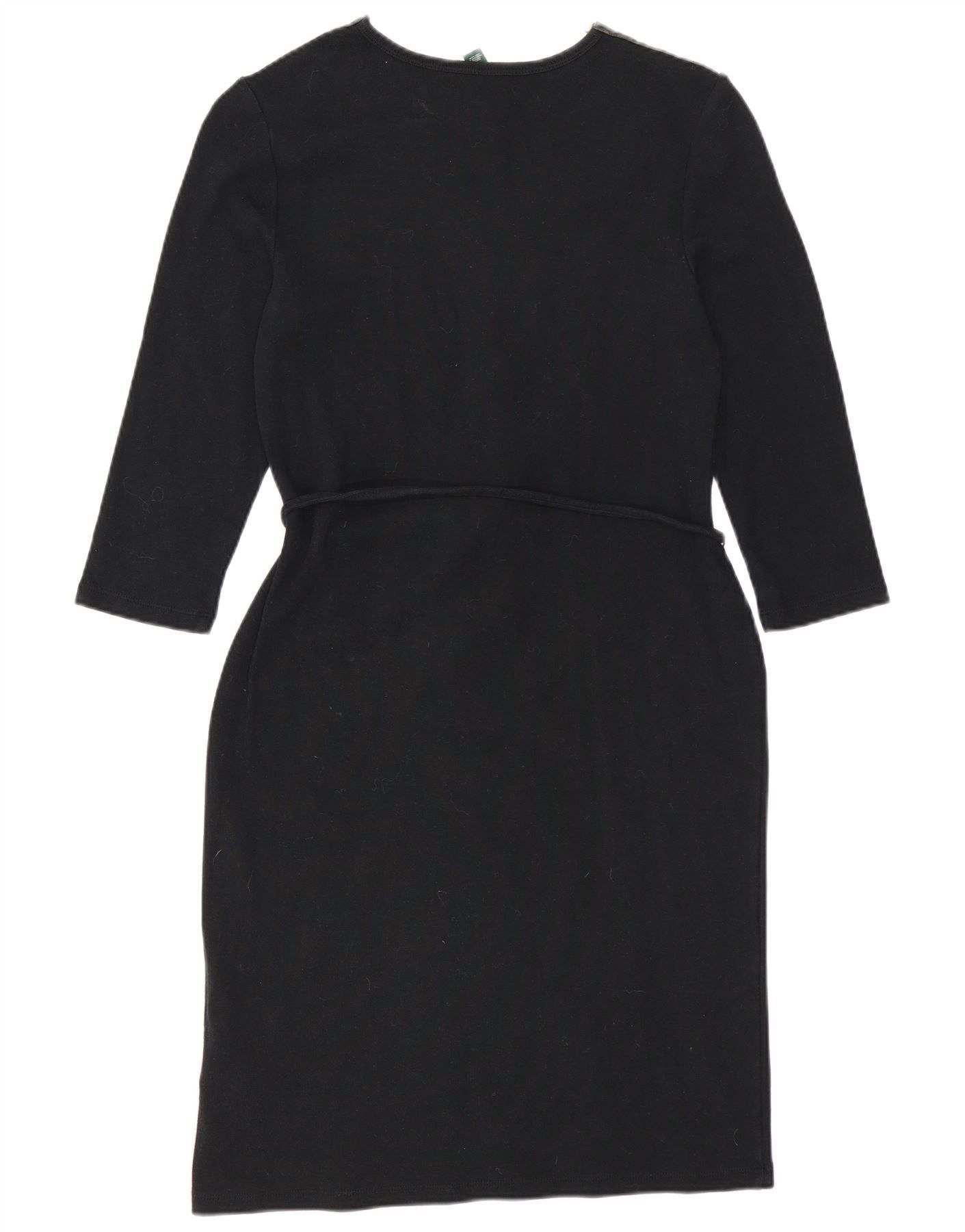 Ralph Lauren Womens 3/4 Sleeve Sheath Dress UK 10 Small Black Cotton Size XXS / US 00 / IT 34 - 2 Thumbnail