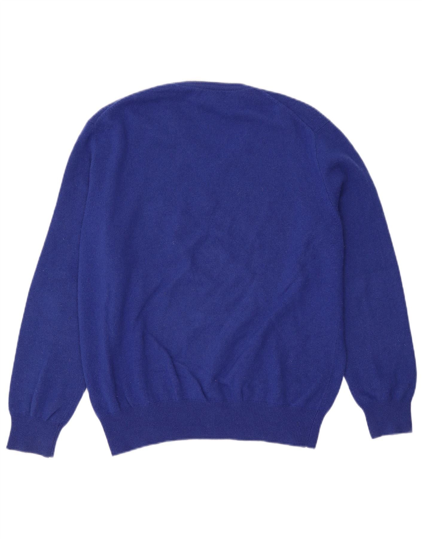 Polo Ralph Lauren Mens V-Neck Jumper Sweater Large Blue Size US L / EU 52-54 / 3 - 2 Thumbnail