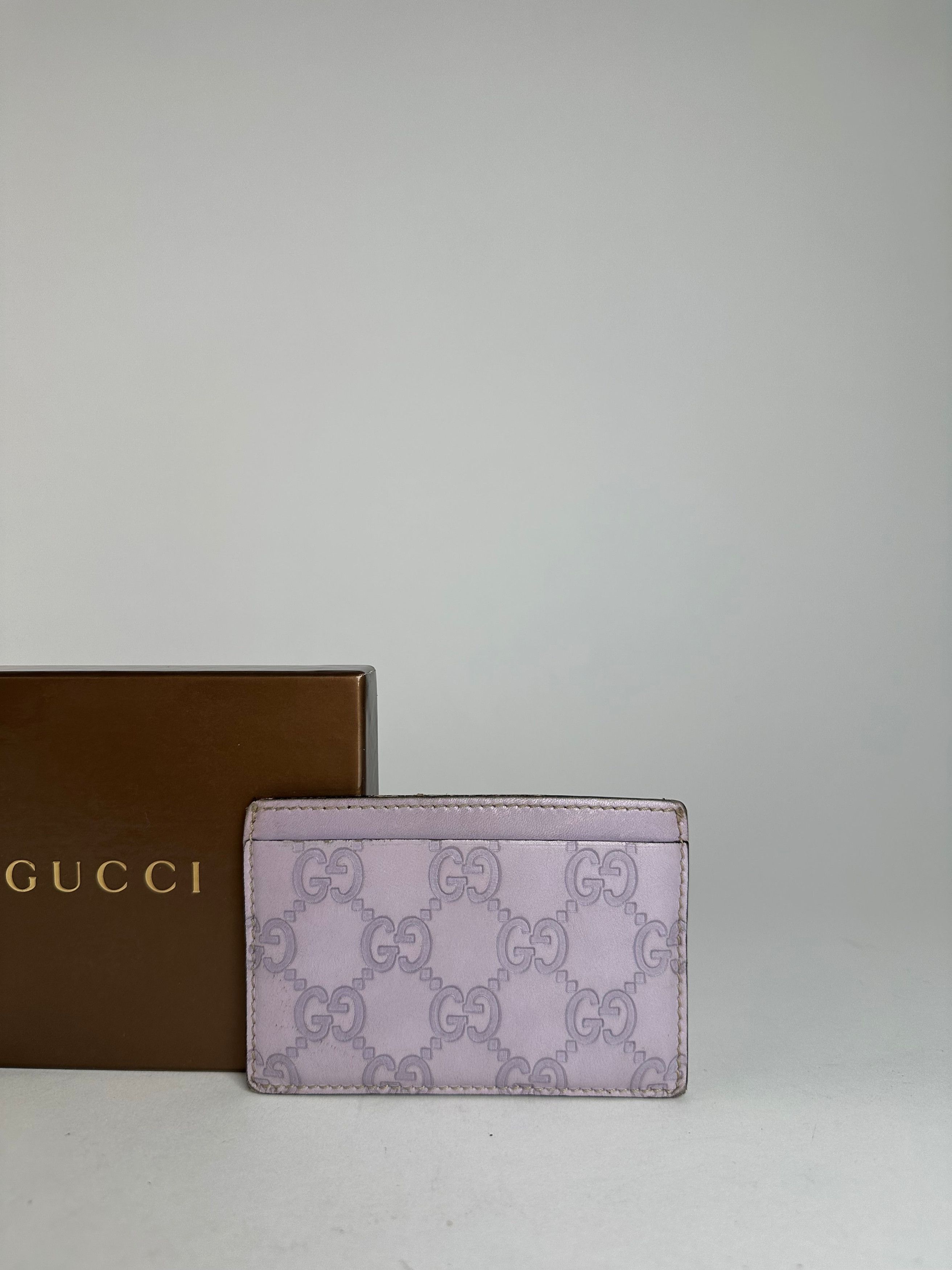 Gucci Vintage Leather Monogram Card Holder Purple Size ONE SIZE - 6 Thumbnail