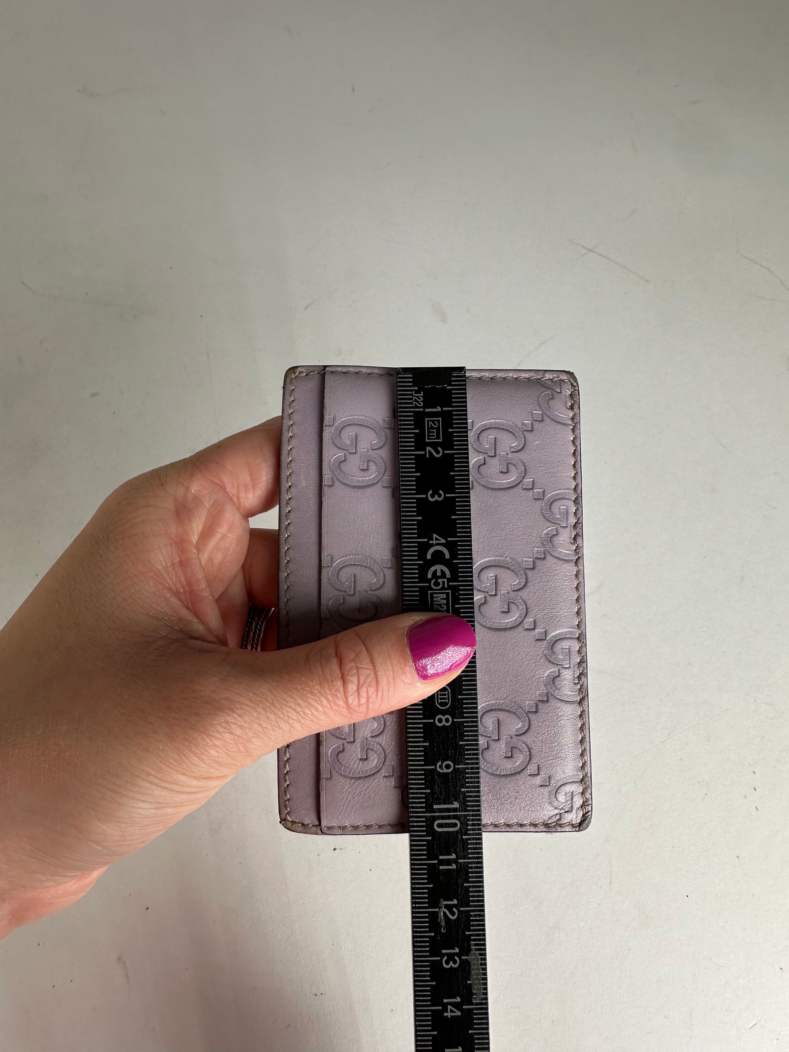 Gucci Vintage Leather Monogram Card Holder Purple Size ONE SIZE - 11 Thumbnail