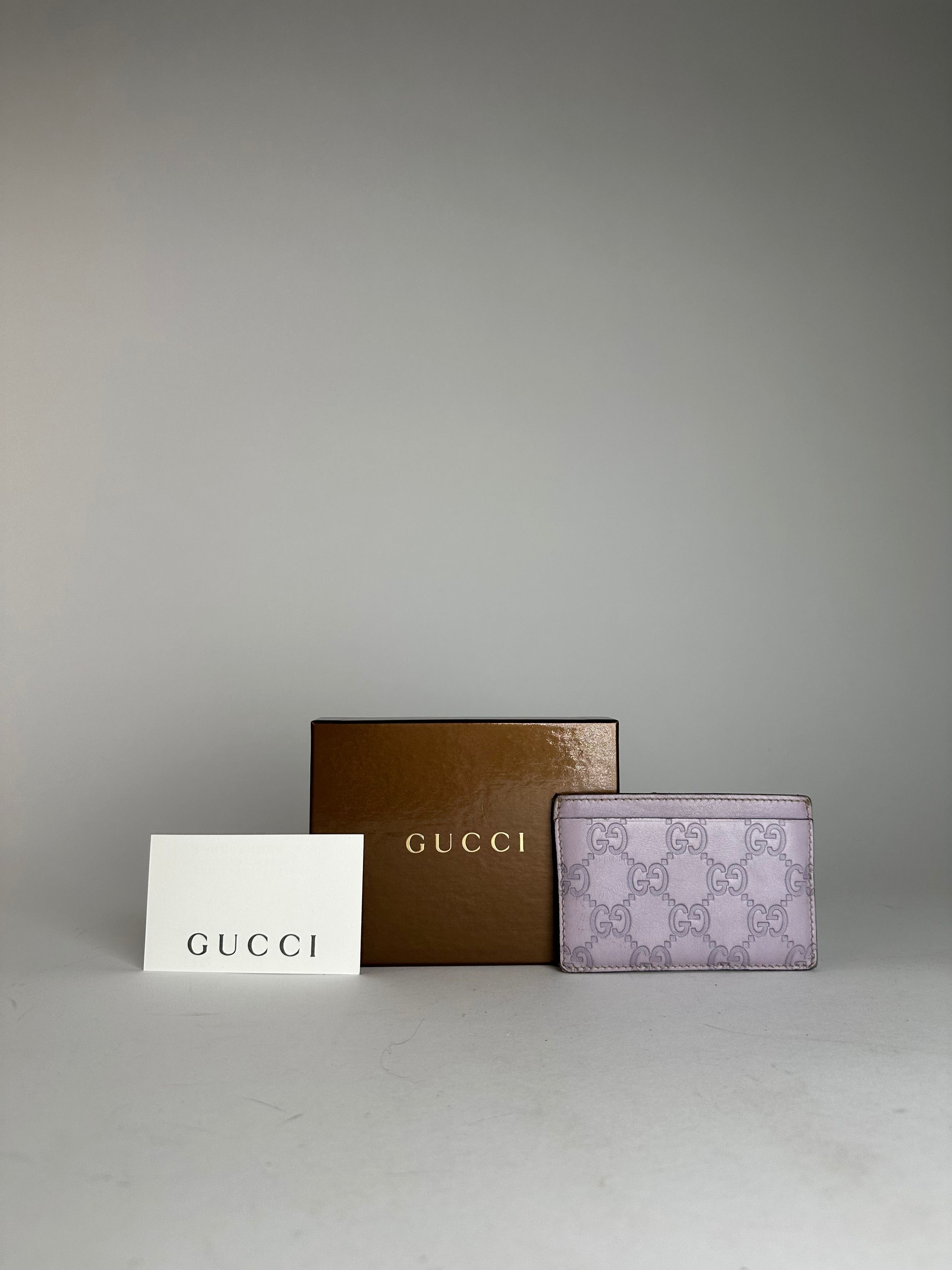 Gucci Vintage Leather Monogram Card Holder Purple Size ONE SIZE - 2 Thumbnail