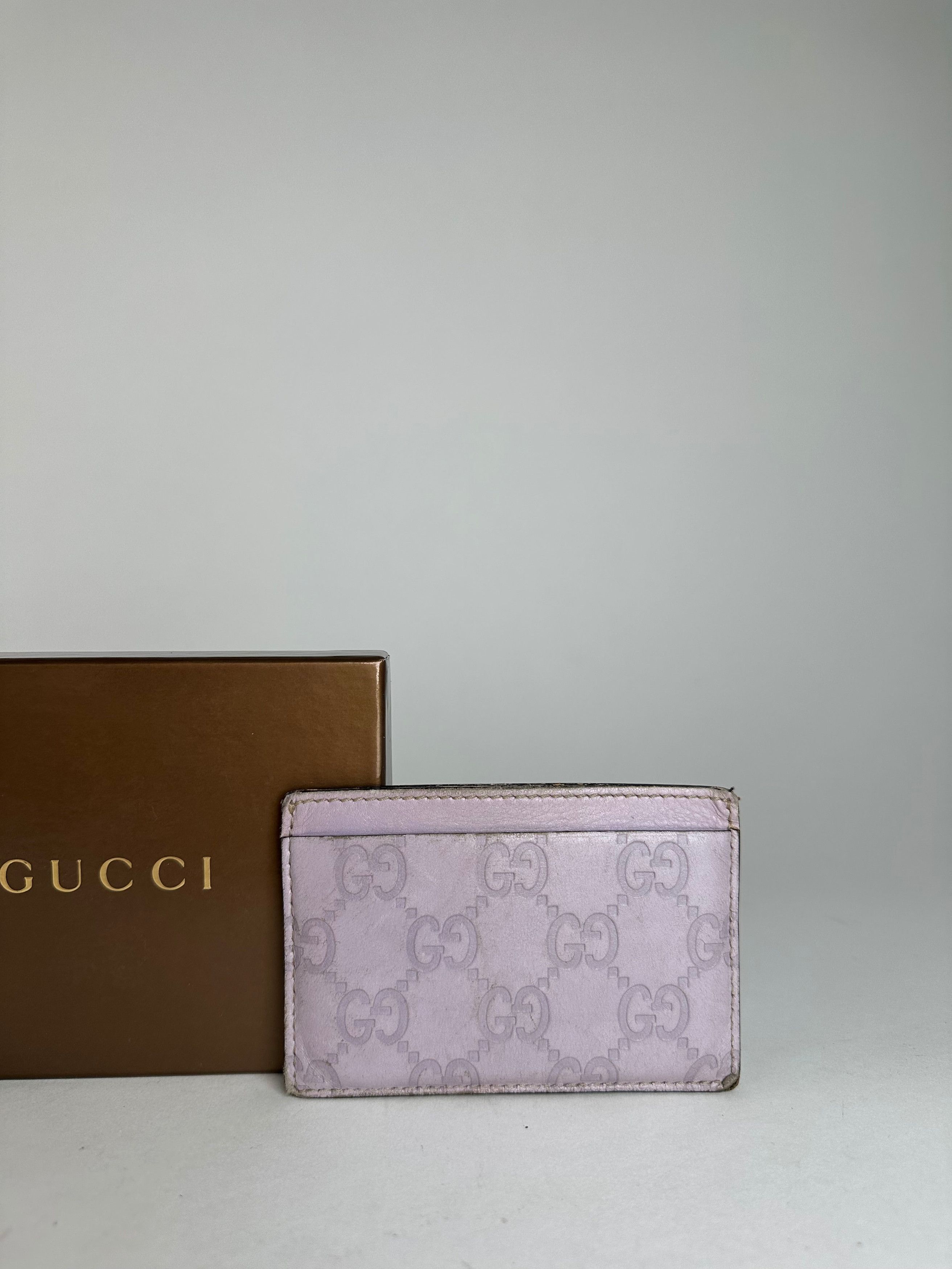 Gucci Vintage Leather Monogram Card Holder Purple Size ONE SIZE - 10 Thumbnail