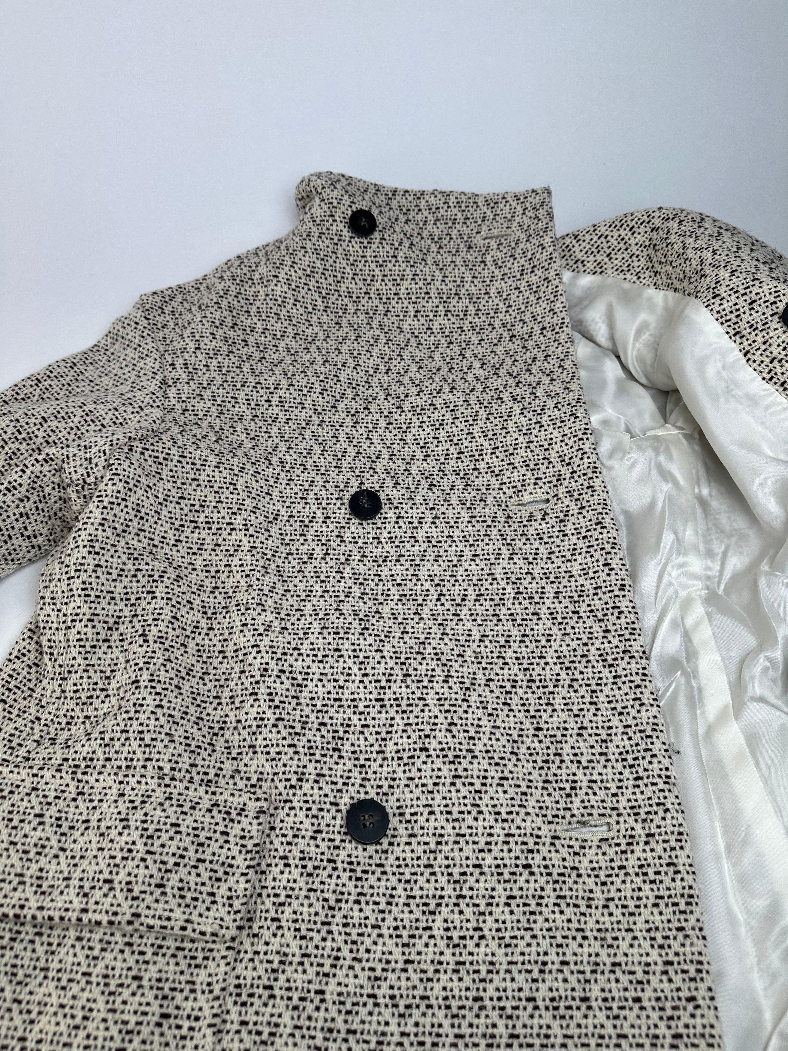 Issey Miyake Vintage Wool Coat Abstract White M Size M / US 6-8 / IT 42-44 - 10 Thumbnail