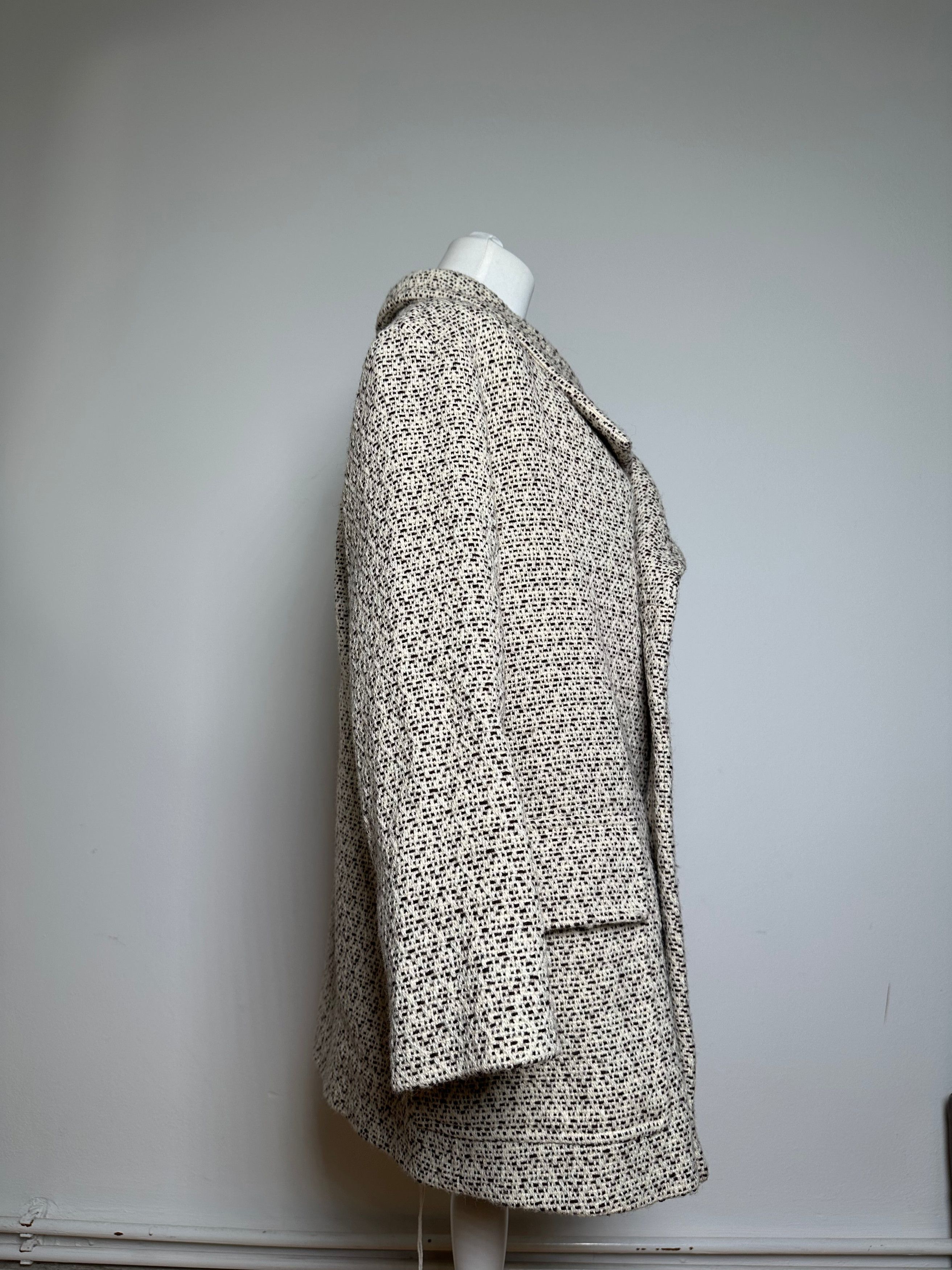Issey Miyake Vintage Wool Coat Abstract White M Size M / US 6-8 / IT 42-44 - 2 Thumbnail
