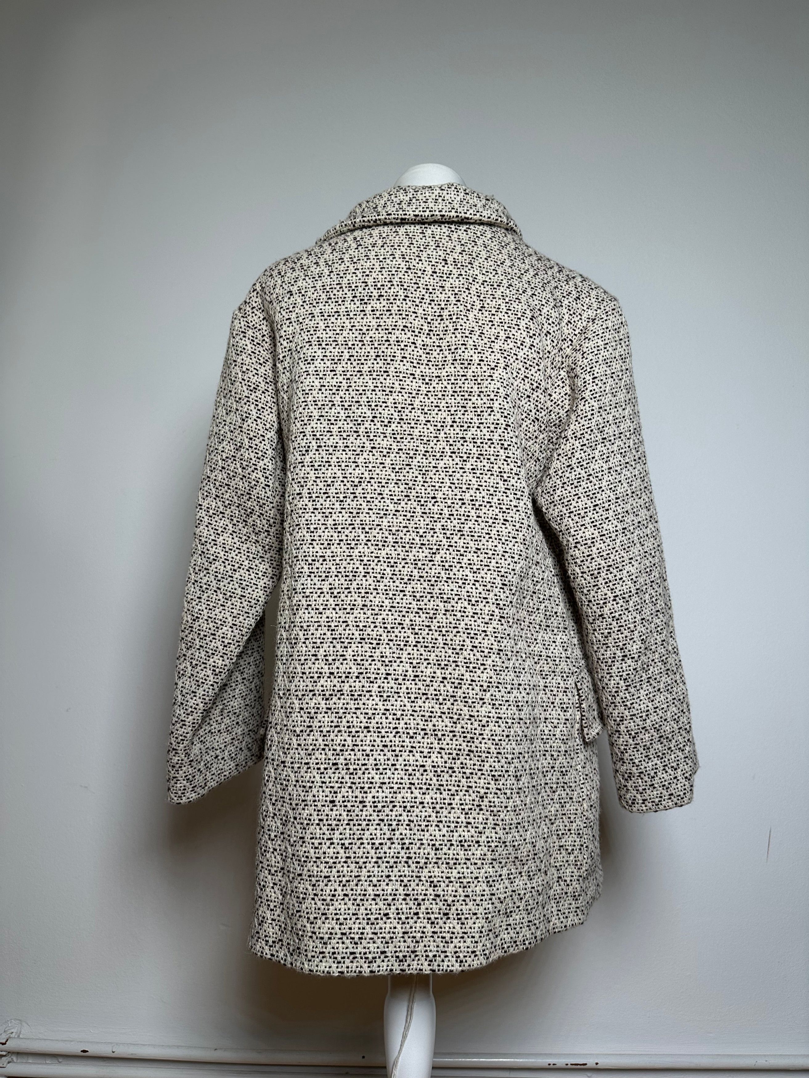 Issey Miyake Vintage Wool Coat Abstract White M Size M / US 6-8 / IT 42-44 - 3 Thumbnail