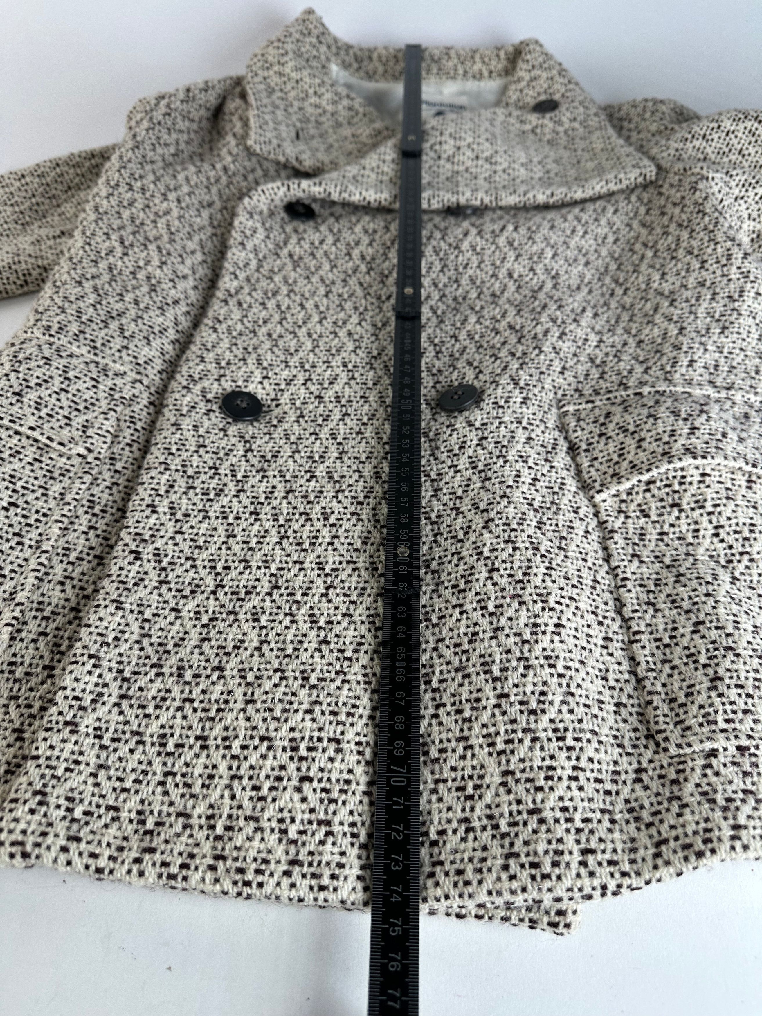 Issey Miyake Vintage Wool Coat Abstract White M Size M / US 6-8 / IT 42-44 - 13 Thumbnail