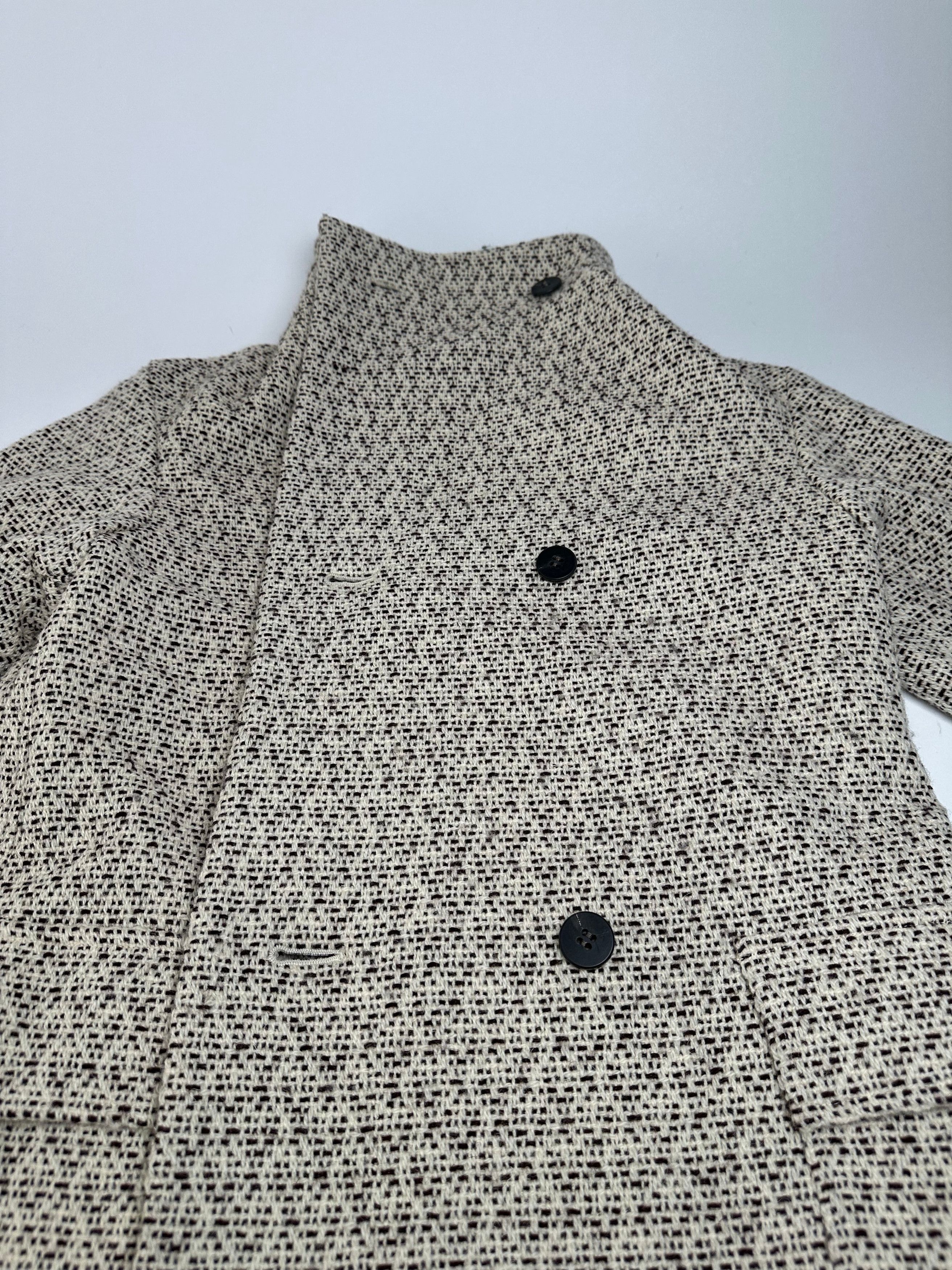 Issey Miyake Vintage Wool Coat Abstract White M Size M / US 6-8 / IT 42-44 - 7 Thumbnail