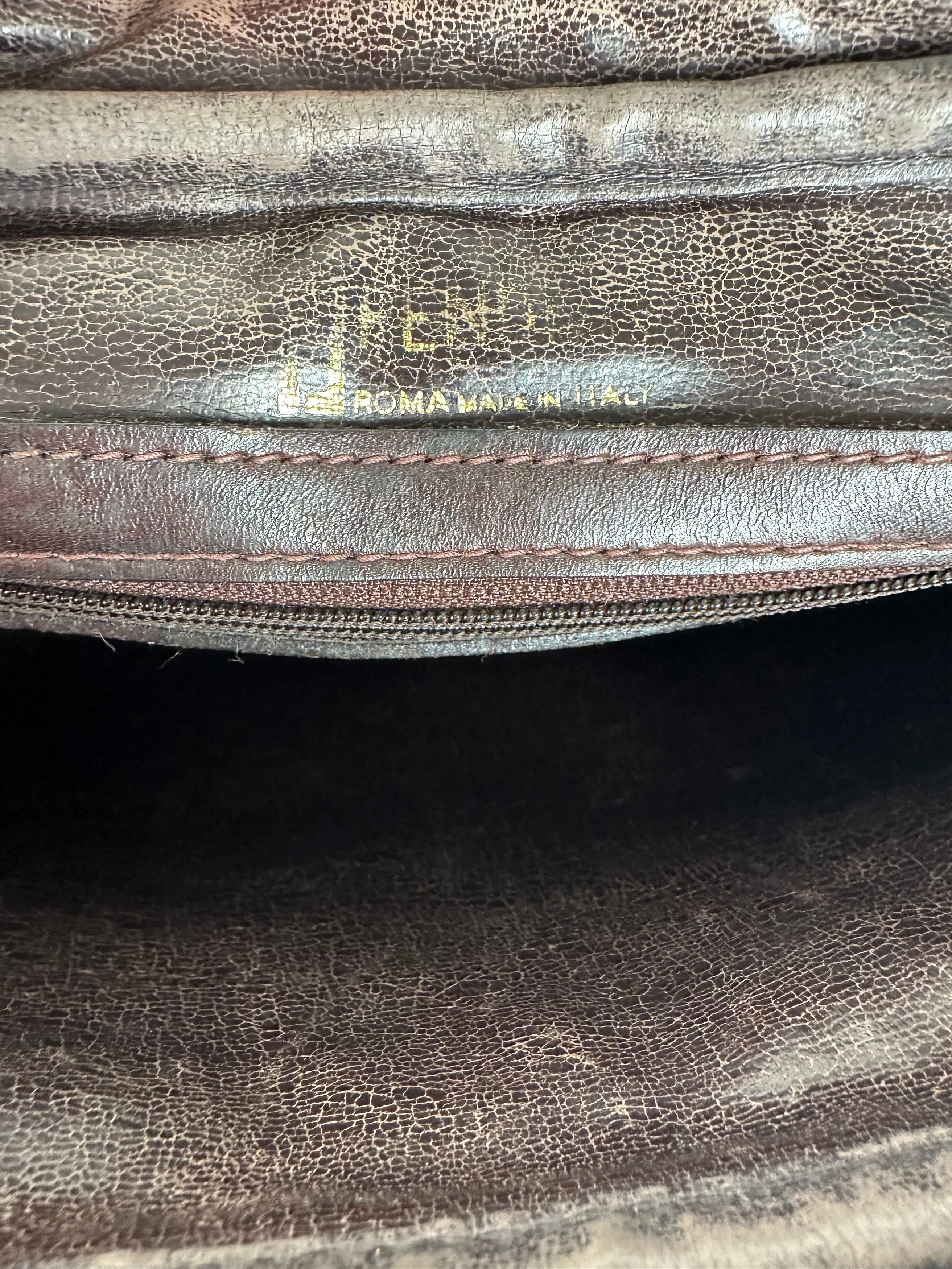 Fendi Vintage Monogram Shoulder Bag Brown Size ONE SIZE - 3 Thumbnail