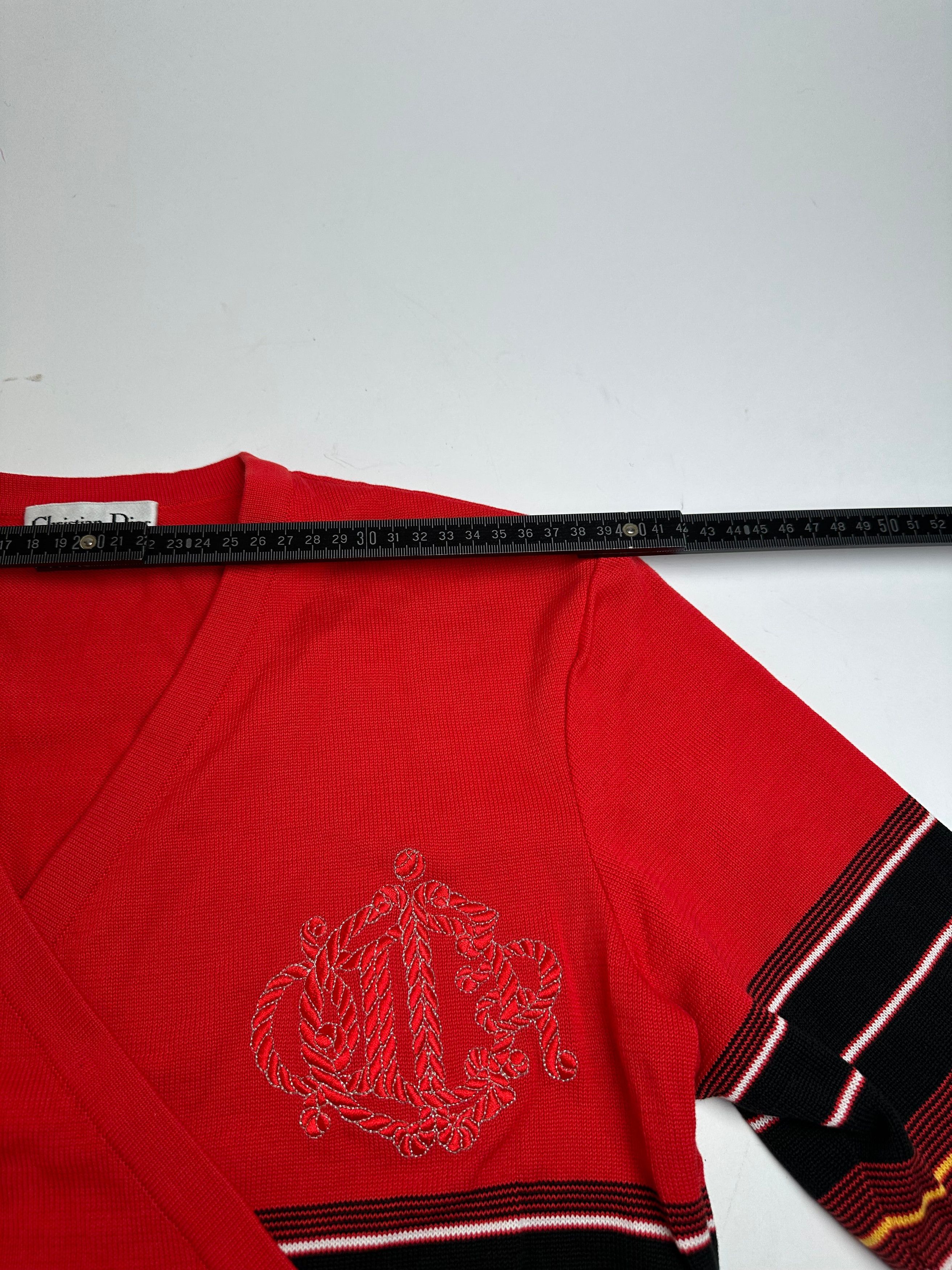 Dior Vintage Striped Top M Red Size M / US 6-8 / IT 42-44 - 7 Thumbnail