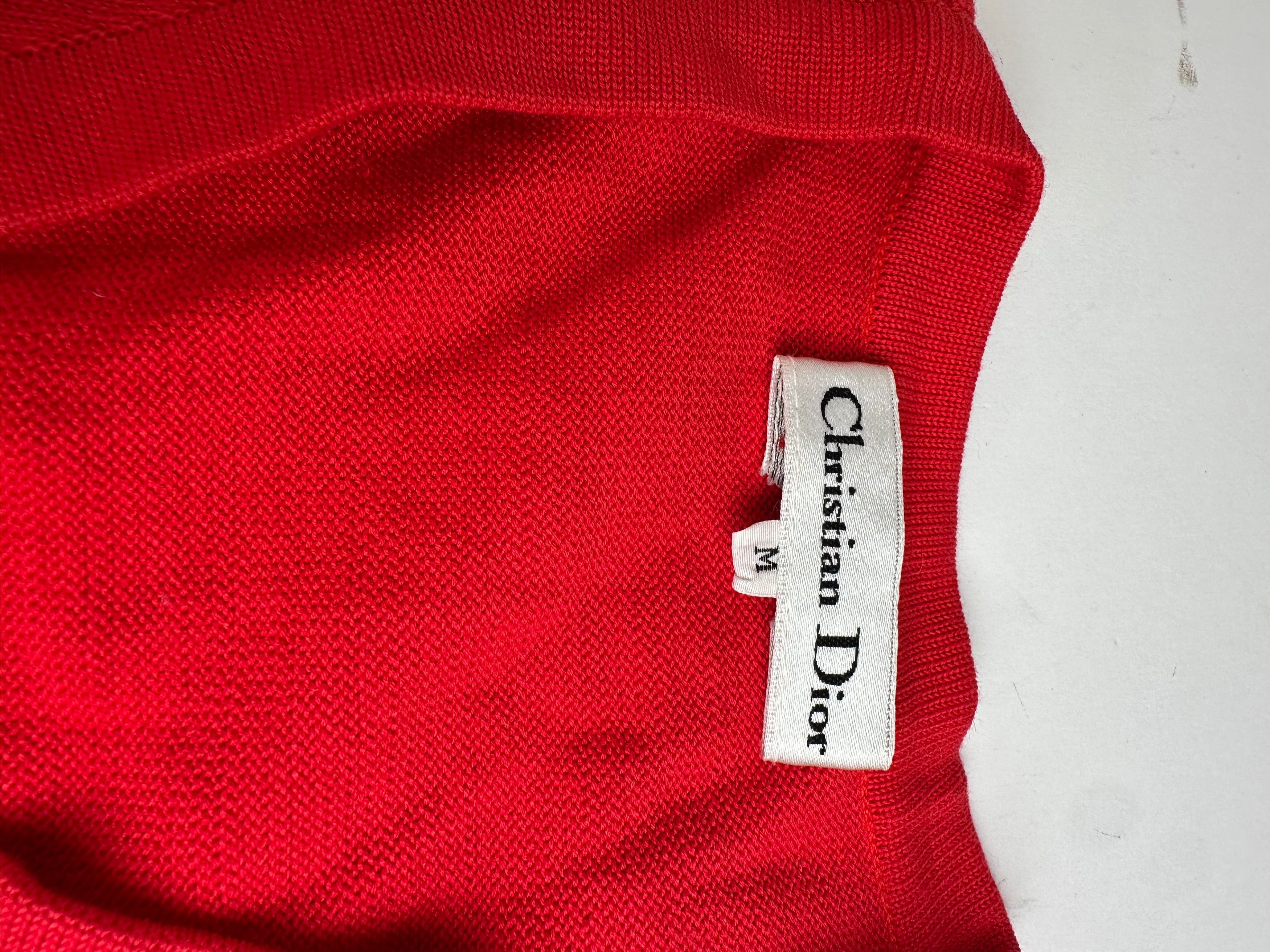 Dior Vintage Striped Top M Red Size M / US 6-8 / IT 42-44 - 10 Thumbnail