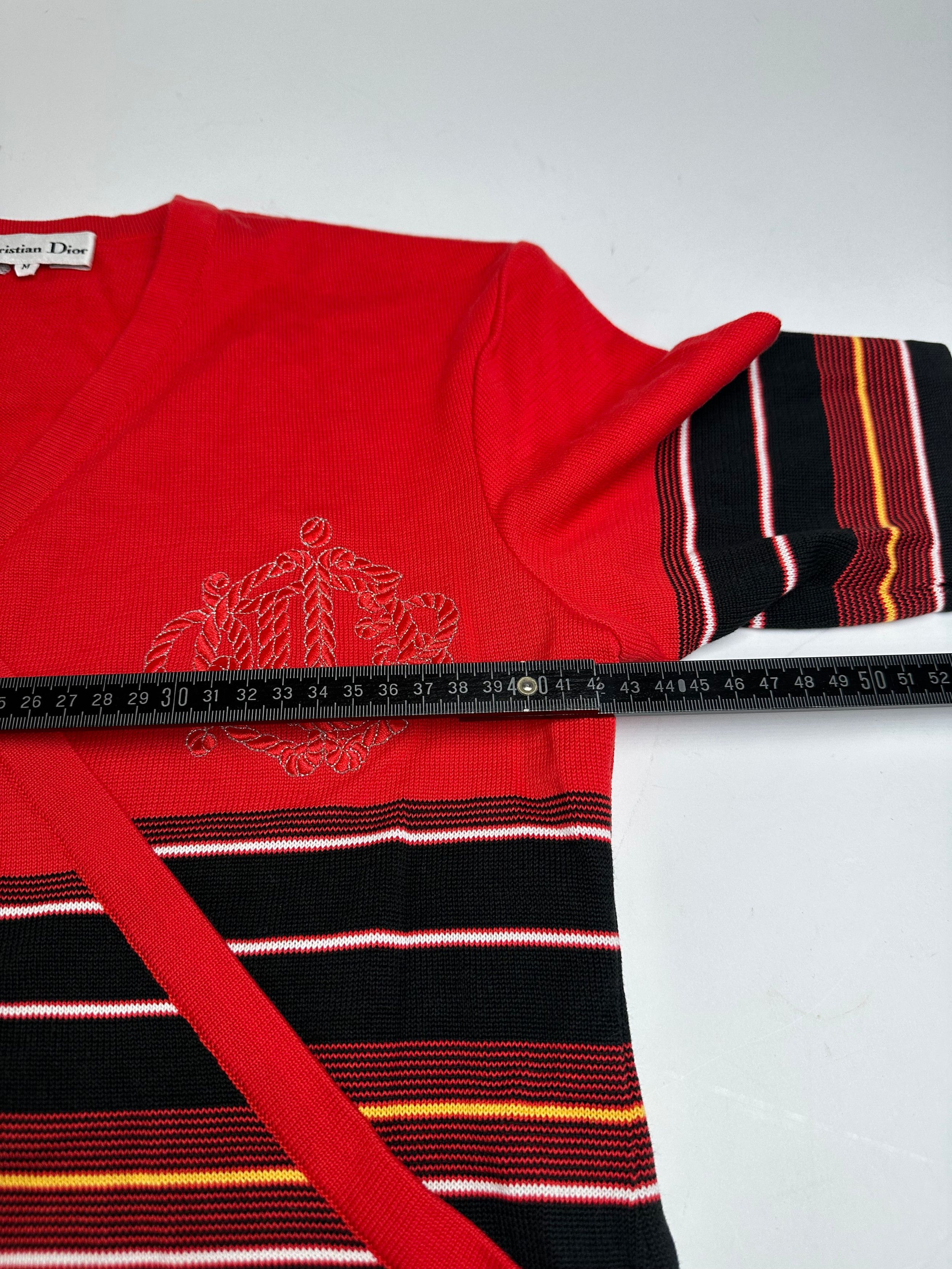 Dior Vintage Striped Top M Red Size M / US 6-8 / IT 42-44 - 6 Thumbnail