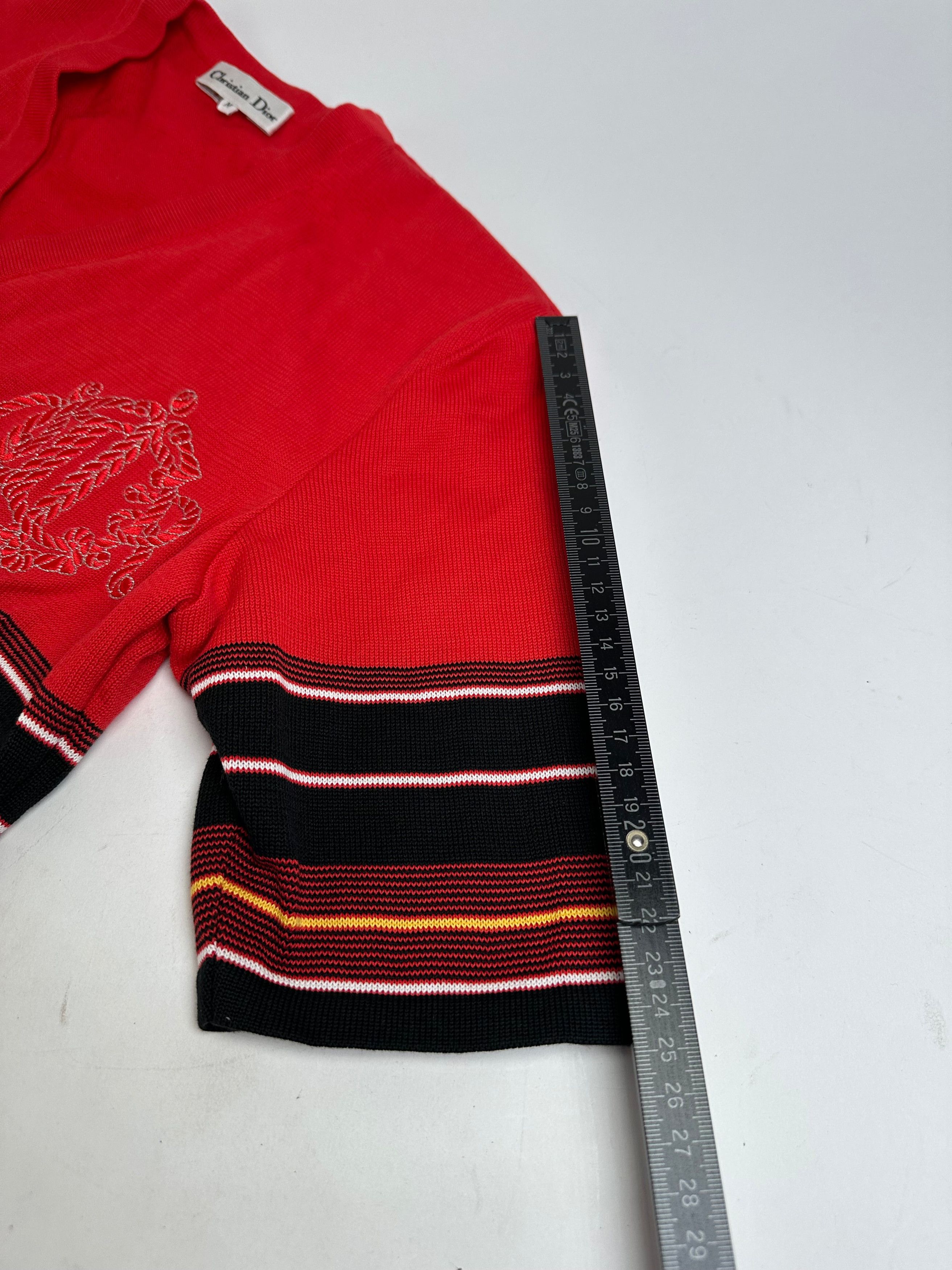 Dior Vintage Striped Top M Red Size M / US 6-8 / IT 42-44 - 8 Thumbnail