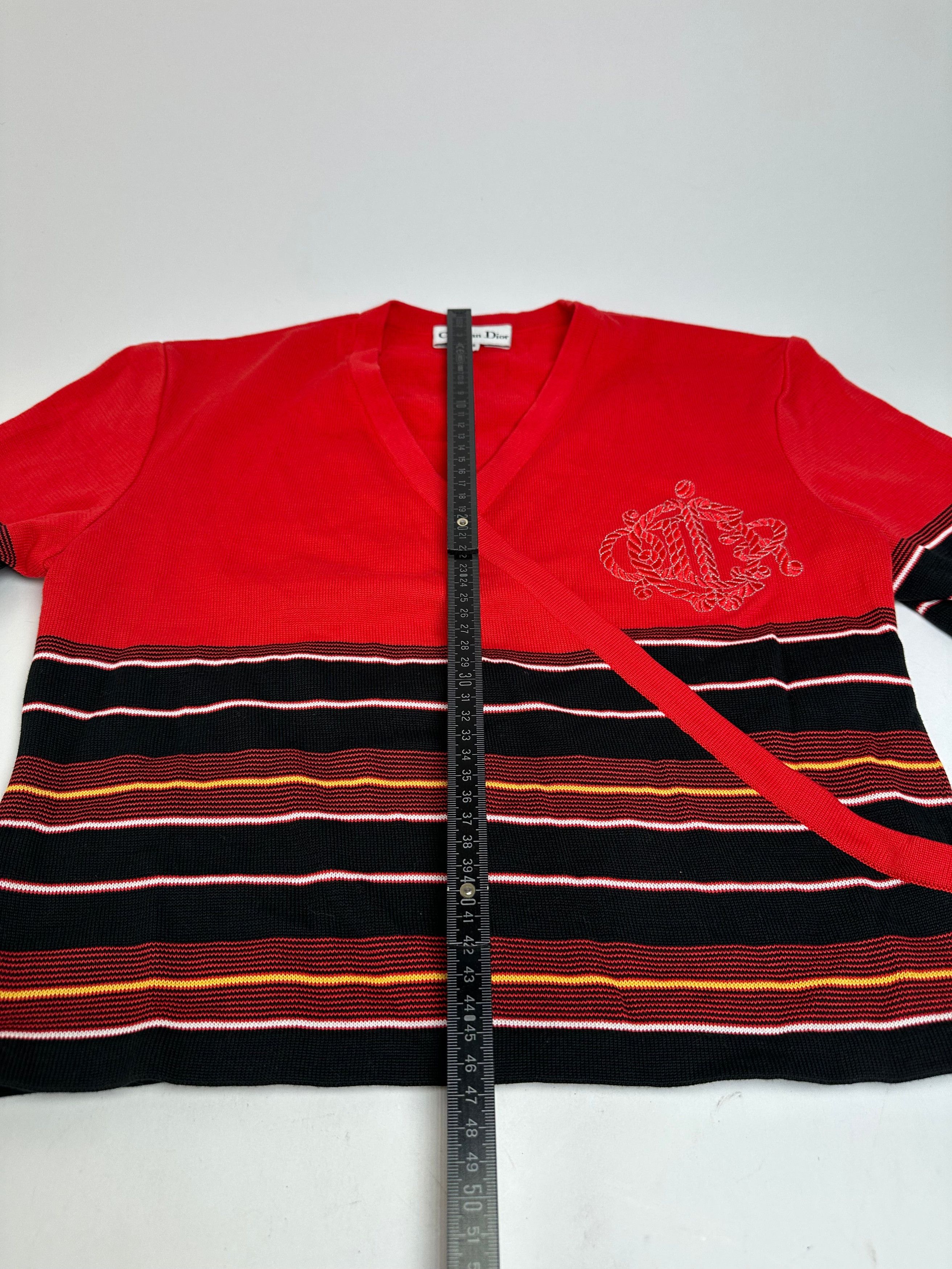 Dior Vintage Striped Top M Red Size M / US 6-8 / IT 42-44 - 5 Thumbnail