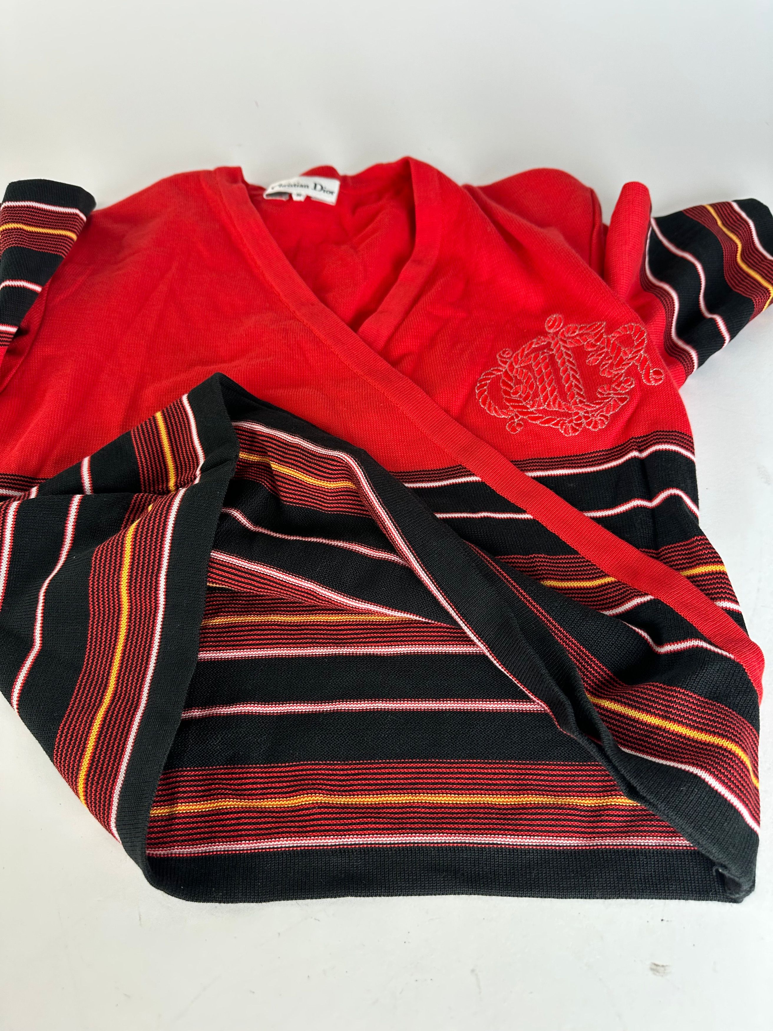 Dior Vintage Striped Top M Red Size M / US 6-8 / IT 42-44 - 13 Thumbnail