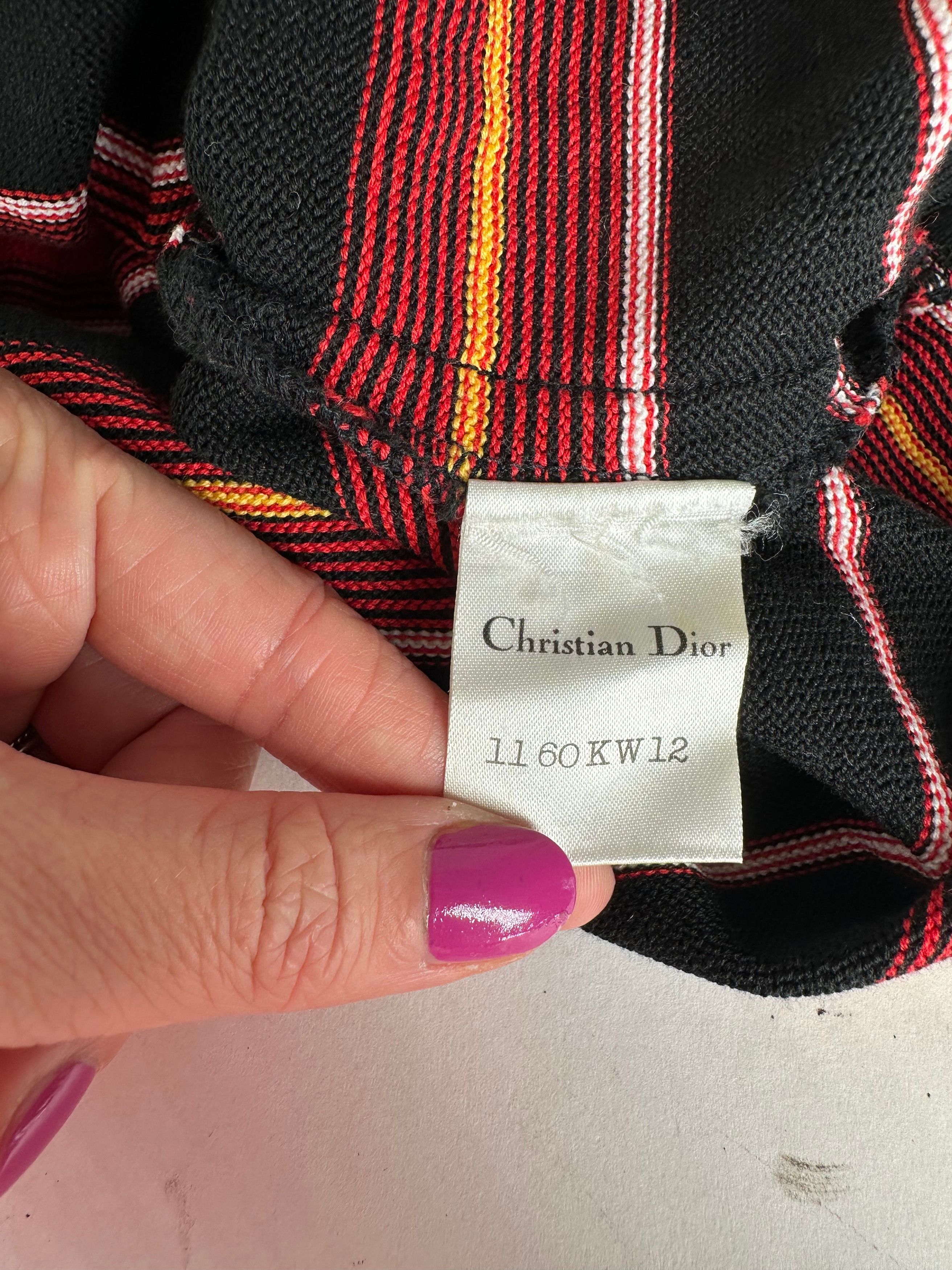 Dior Vintage Striped Top M Red Size M / US 6-8 / IT 42-44 - 11 Thumbnail
