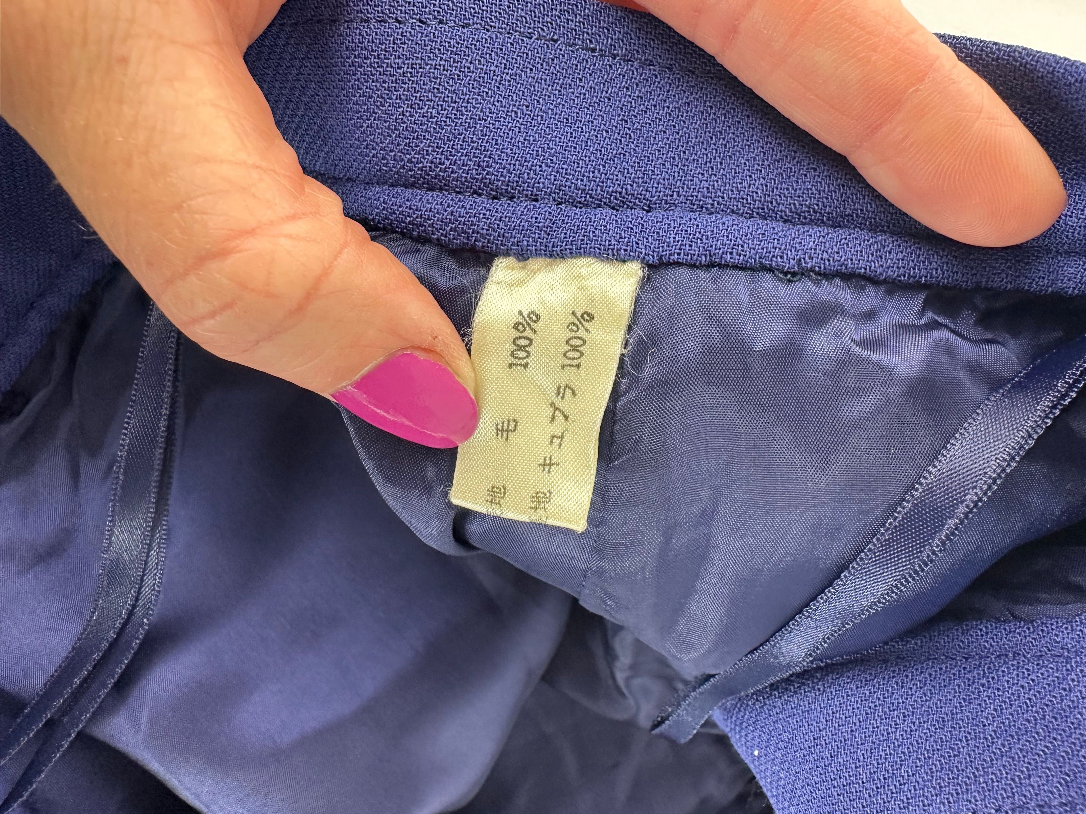 Chloe Vintage Wool Skirt Blue M Size 27" / US 4 / IT 40 - 8 Thumbnail
