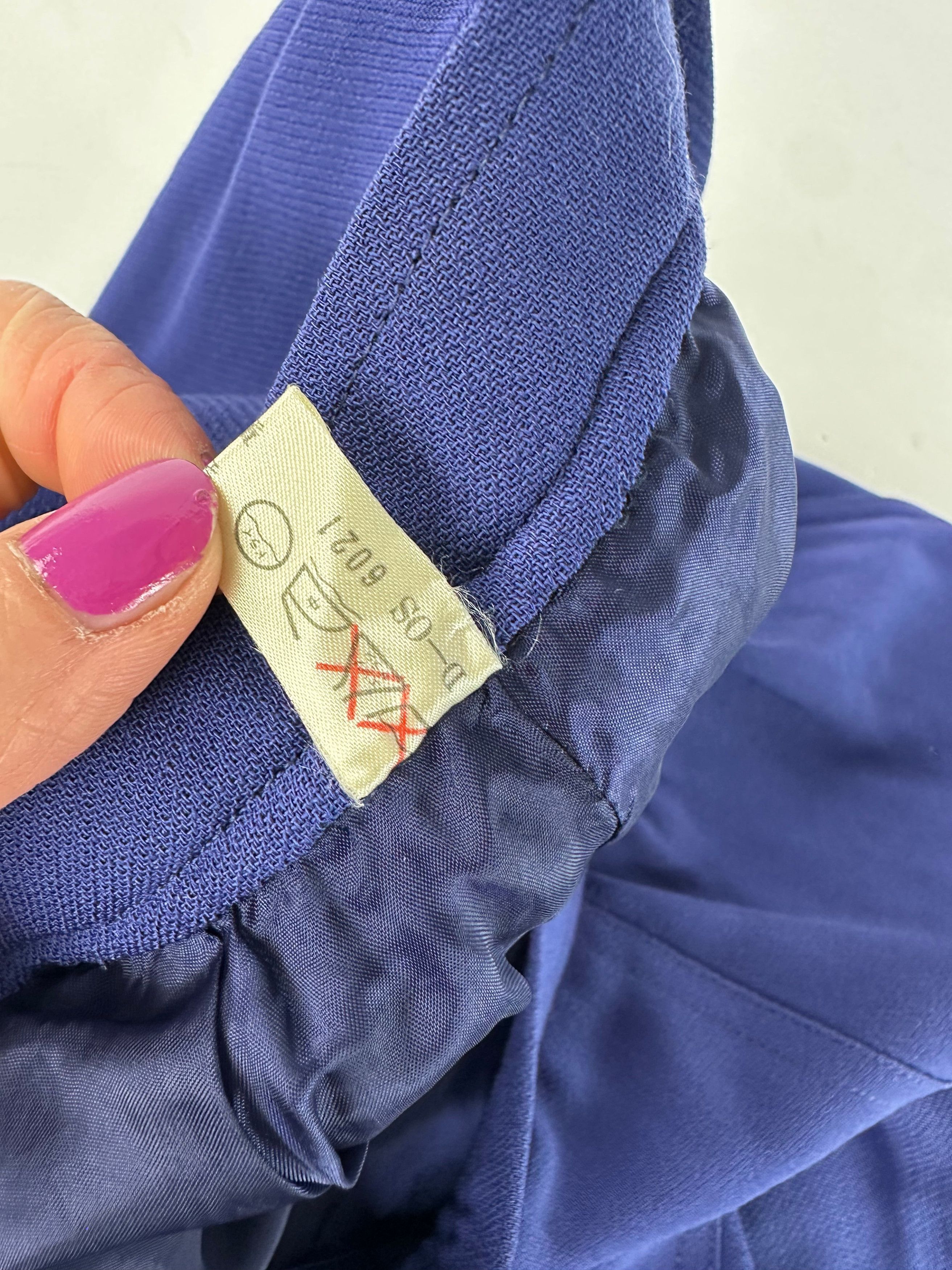 Chloe Vintage Wool Skirt Blue M Size 27" / US 4 / IT 40 - 9 Thumbnail
