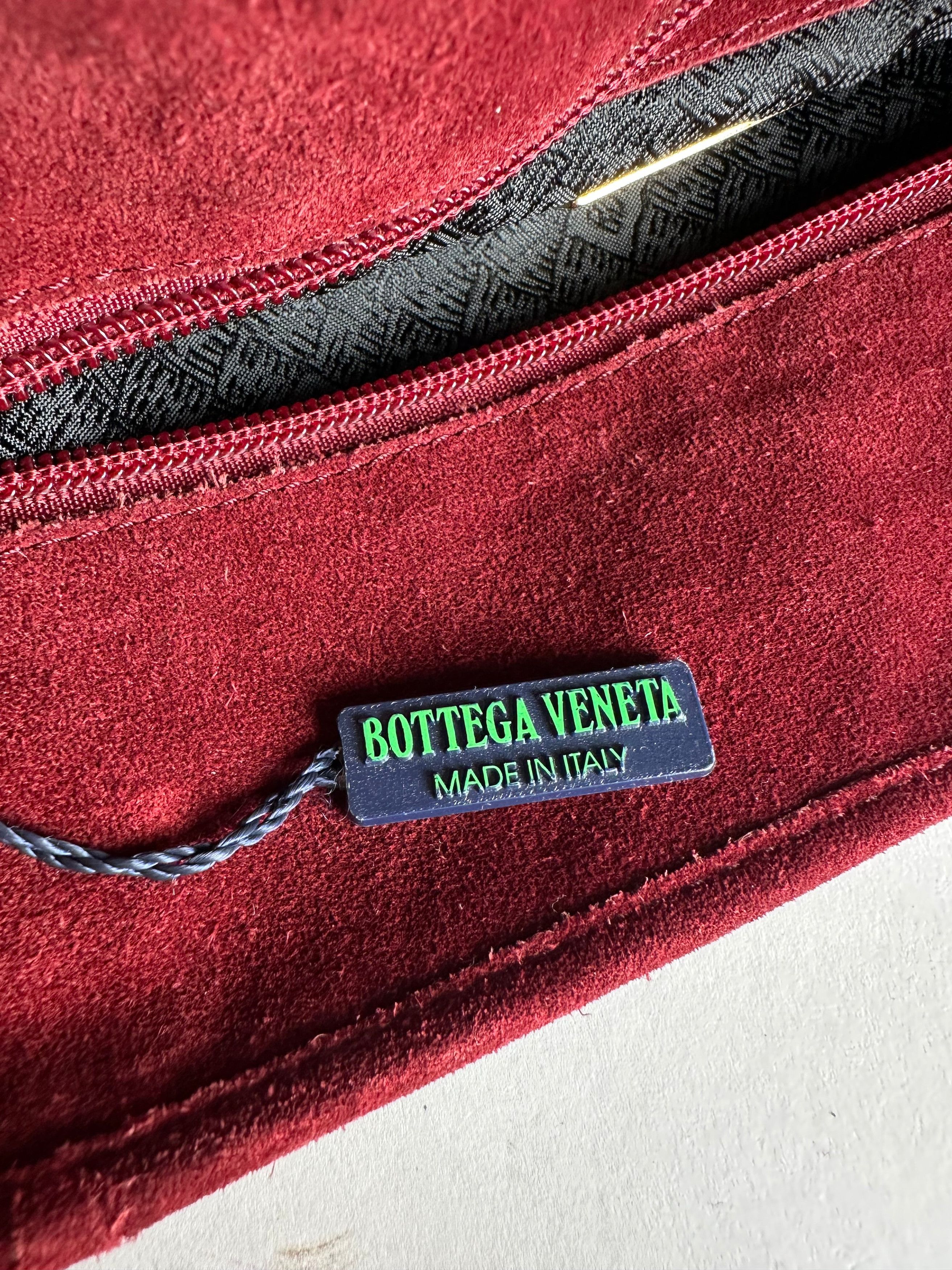 Bottega Veneta Vintage Suede Handbag Burgundy Size ONE SIZE - 12 Thumbnail