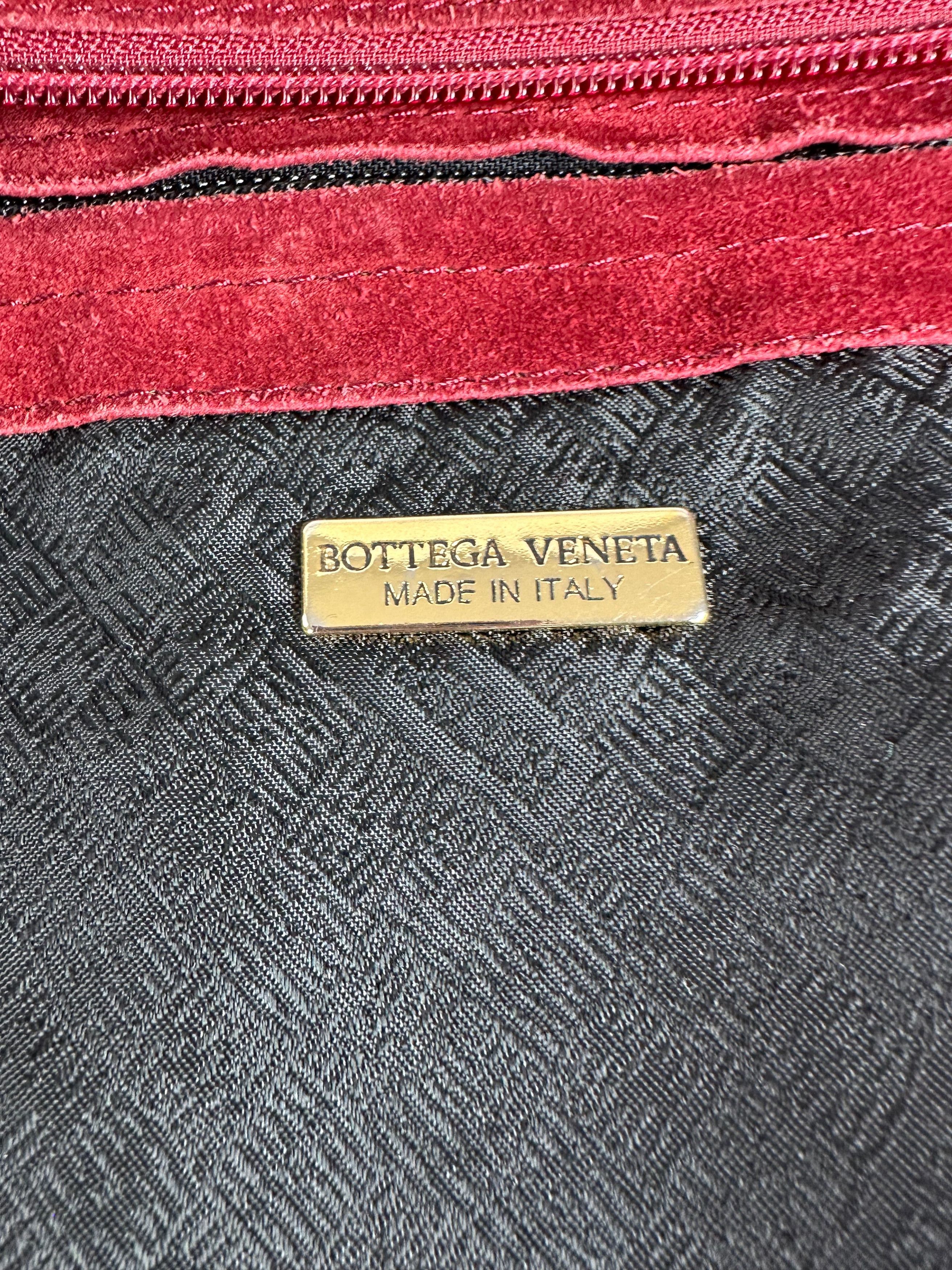 Bottega Veneta Vintage Suede Handbag Burgundy Size ONE SIZE - 11 Thumbnail