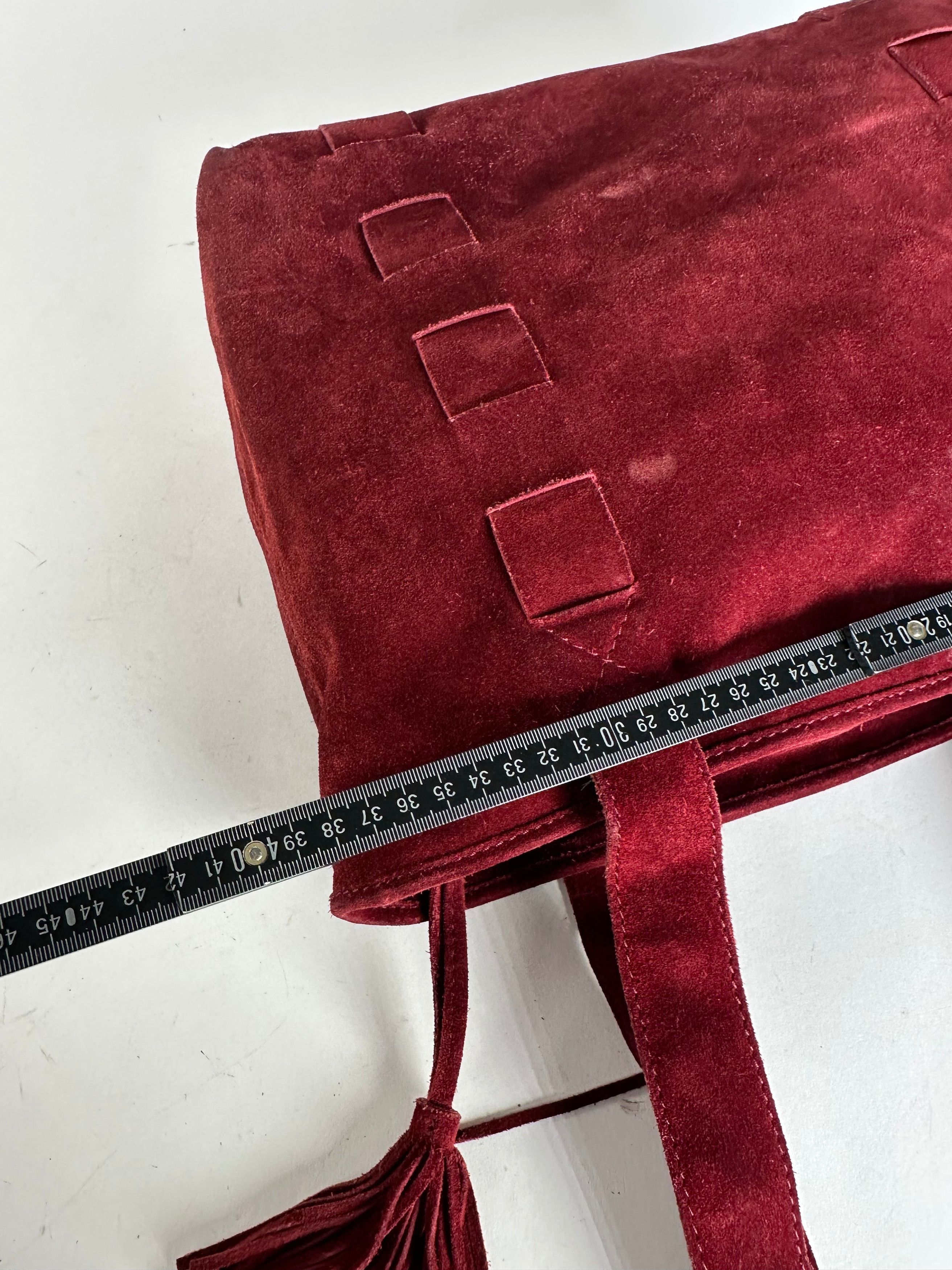 Bottega Veneta Vintage Suede Handbag Burgundy Size ONE SIZE - 9 Thumbnail