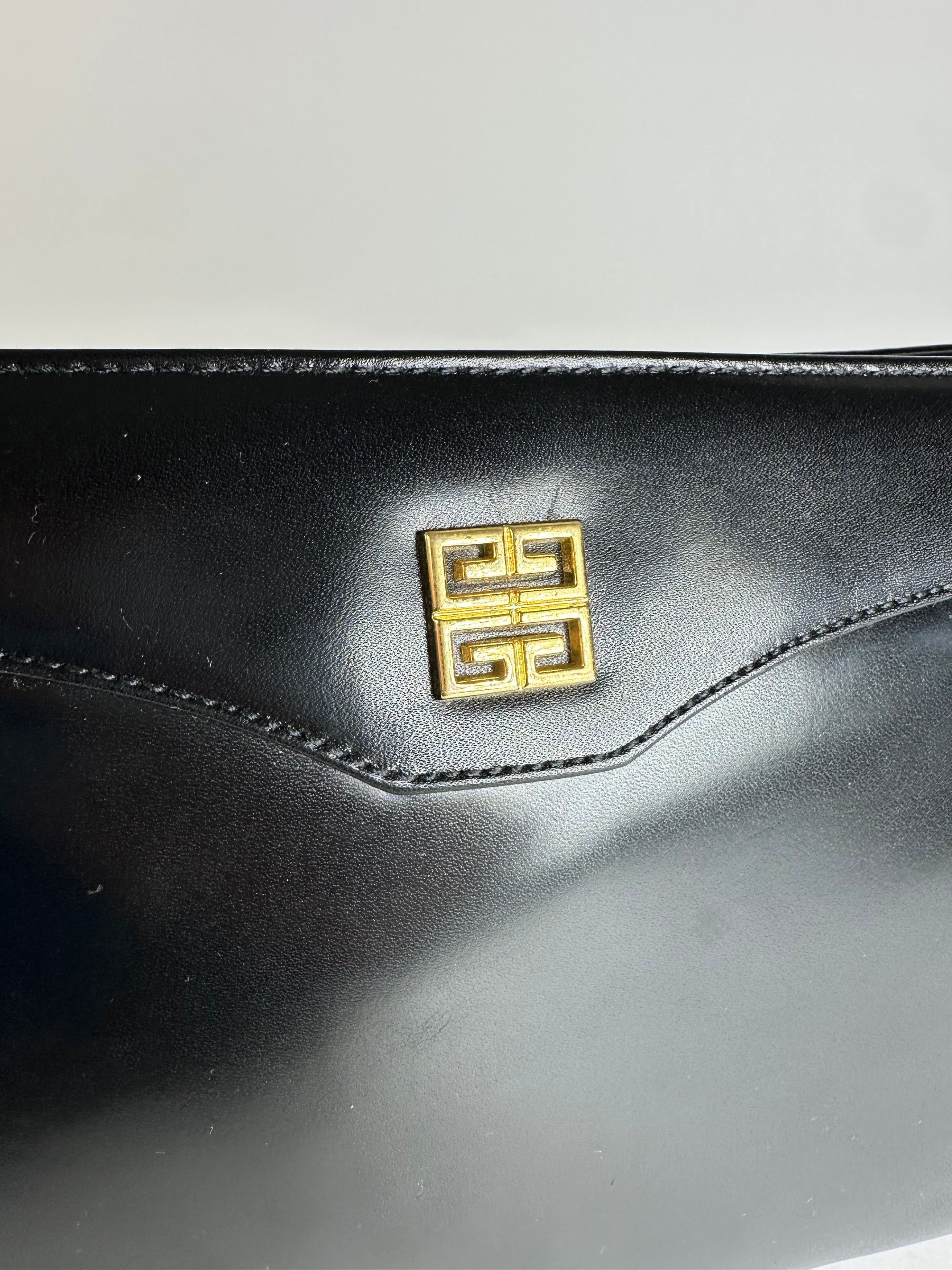 Givenchy Vintage Leather Clutch Black Size ONE SIZE - 6 Thumbnail