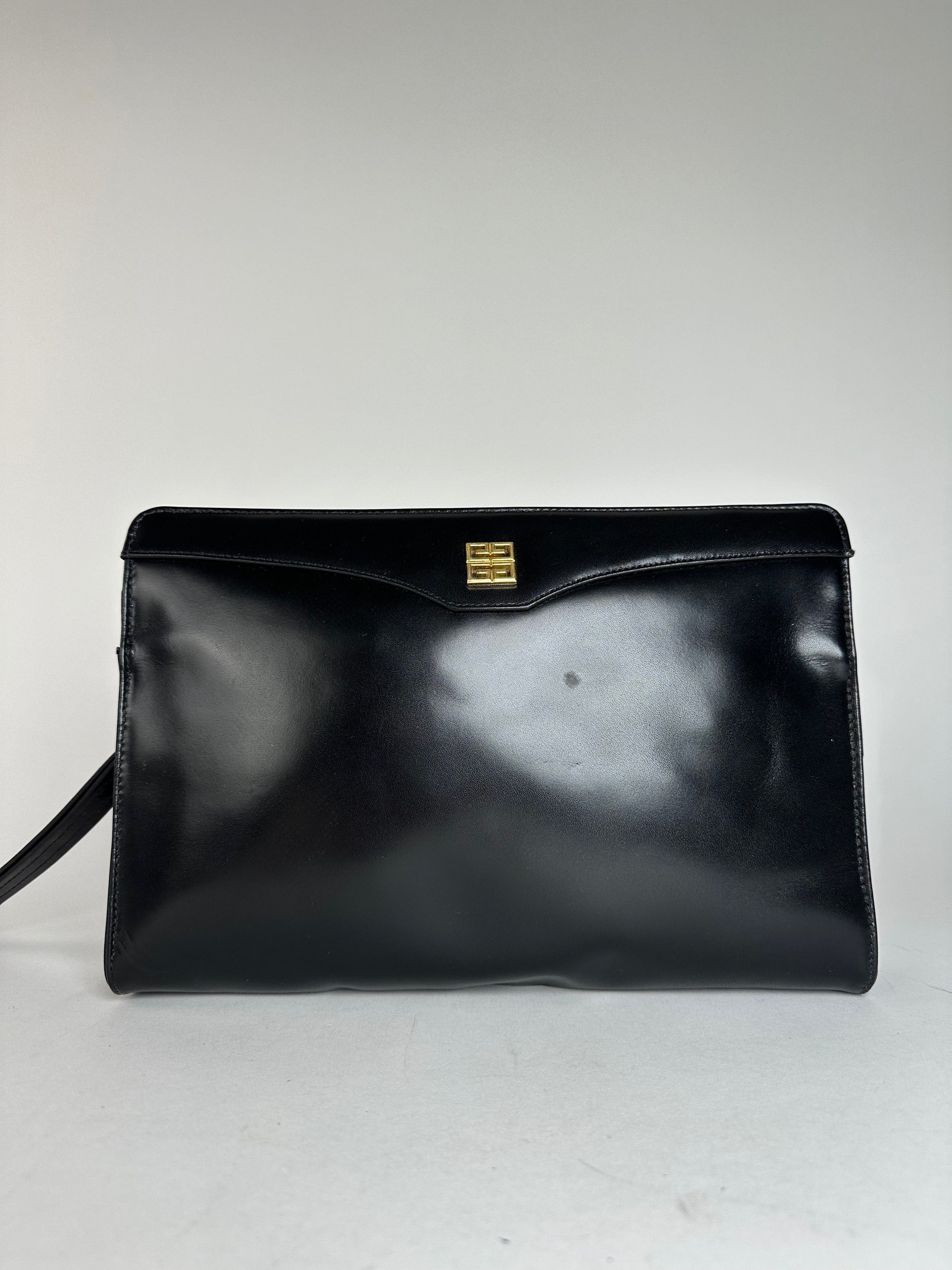 Givenchy Vintage Leather Clutch Black Size ONE SIZE - 13 Thumbnail