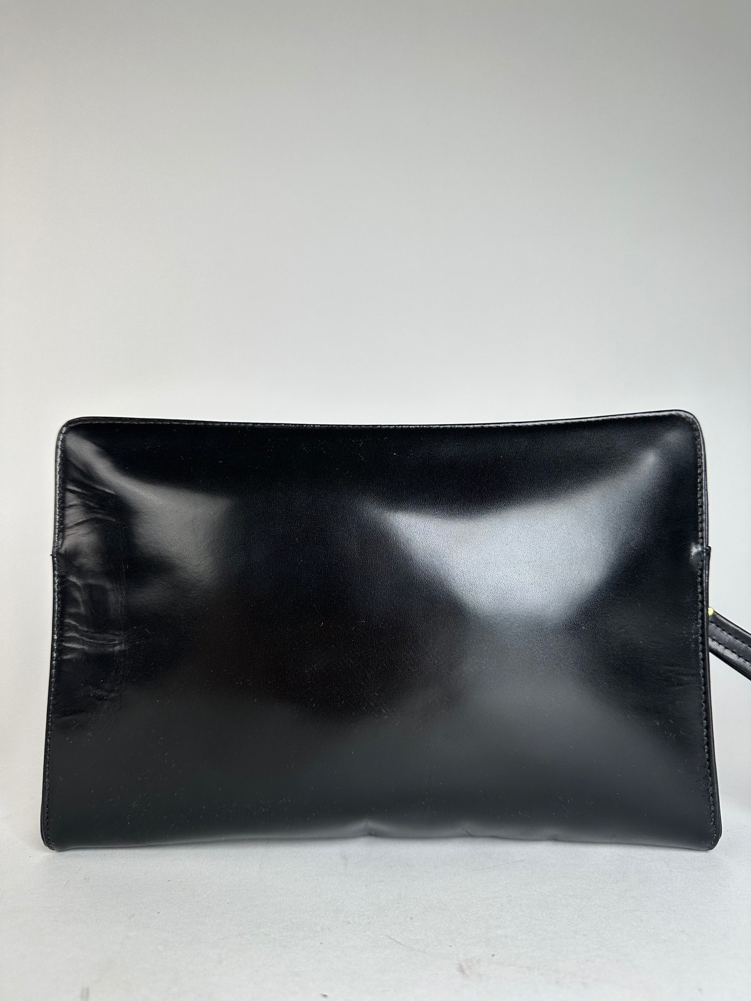 Givenchy Vintage Leather Clutch Black Size ONE SIZE - 2 Thumbnail