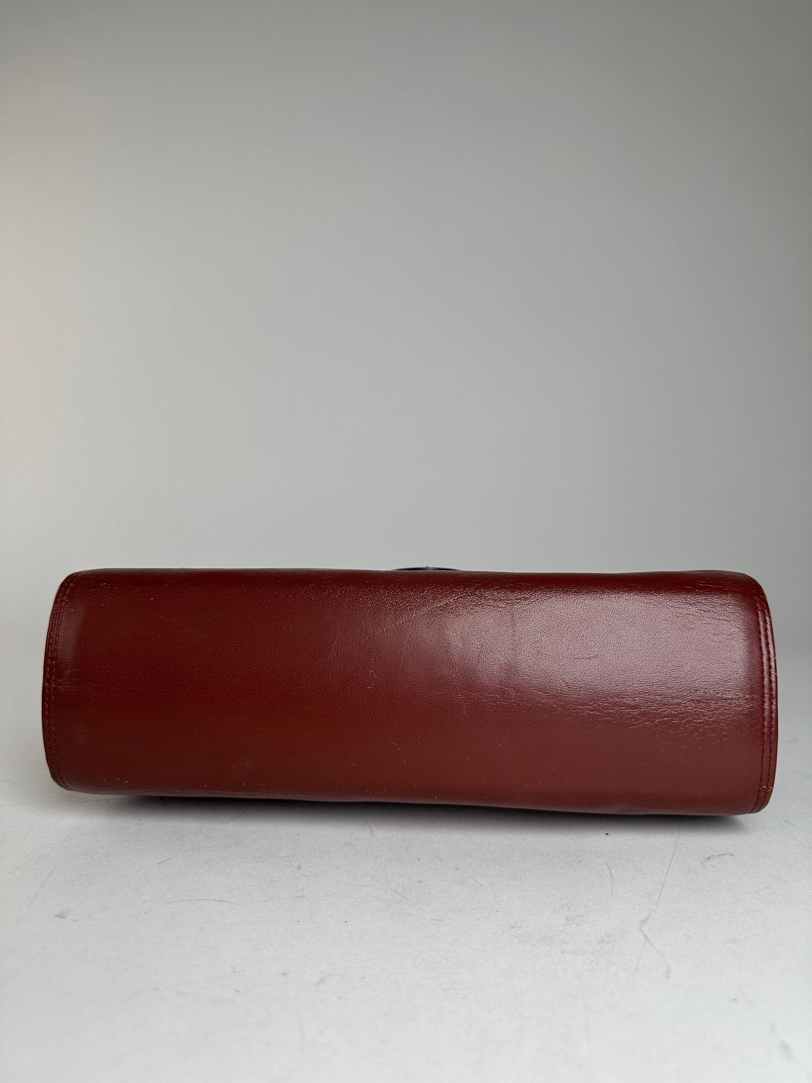 Cartier Vintage Leather Shoulder Bag Burgundy Size ONE SIZE - 9 Thumbnail