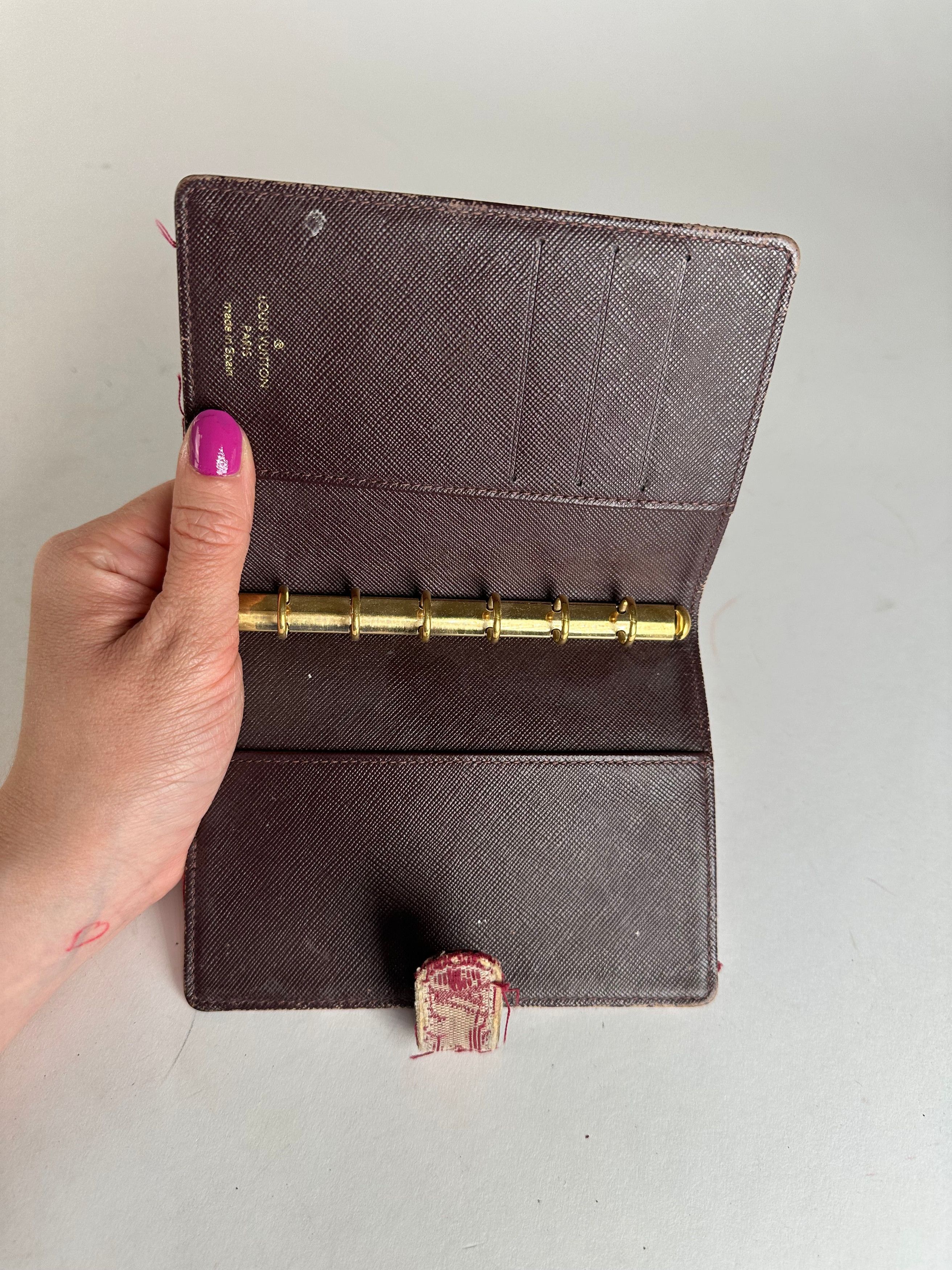 Louis Vuitton Vintage Denim Leather Card Holder / Oraganizer Purple Beige Size ONE SIZE - 3 Thumbnail