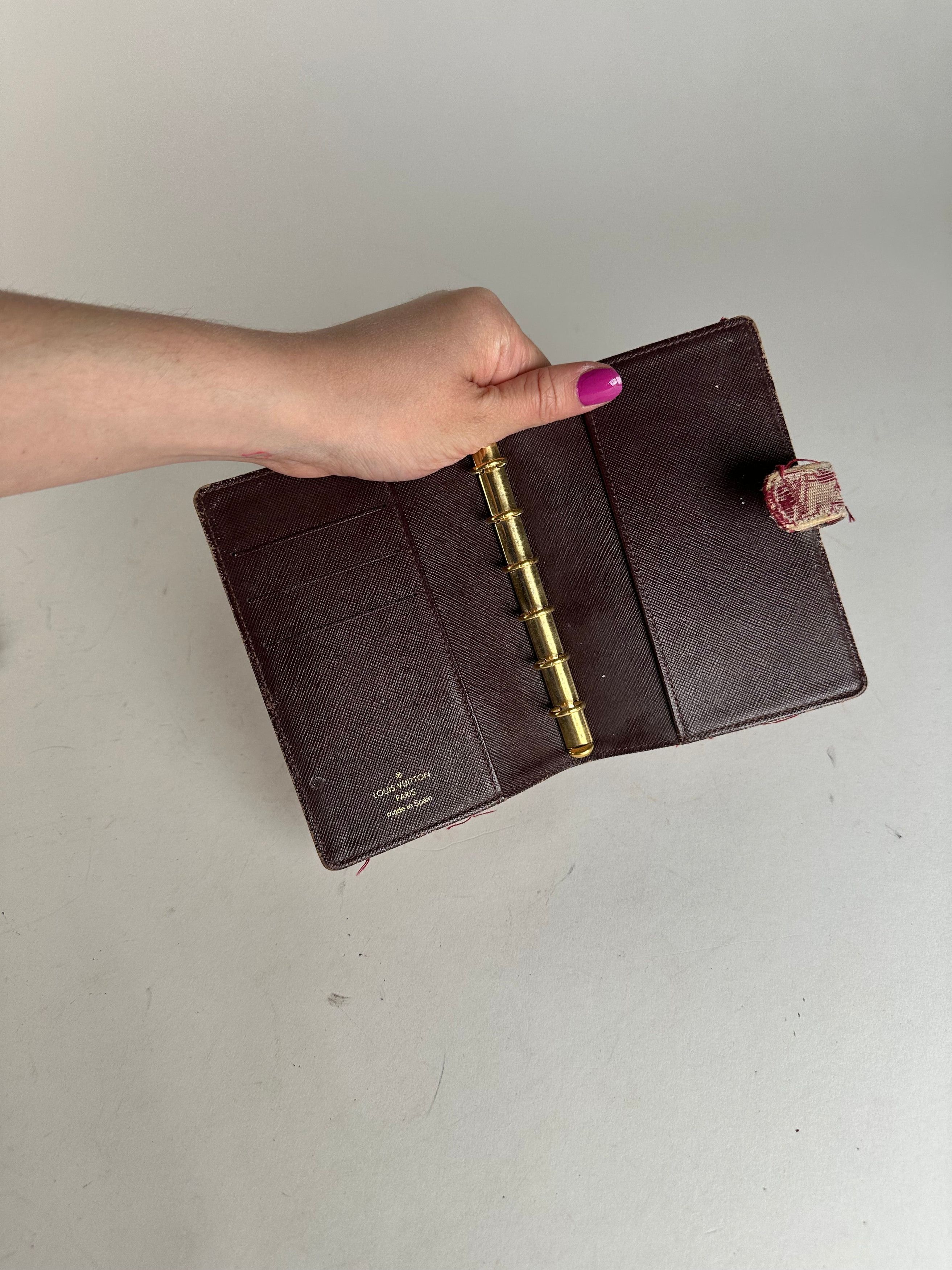 Louis Vuitton Vintage Denim Leather Card Holder / Oraganizer Purple Beige Size ONE SIZE - 5 Thumbnail