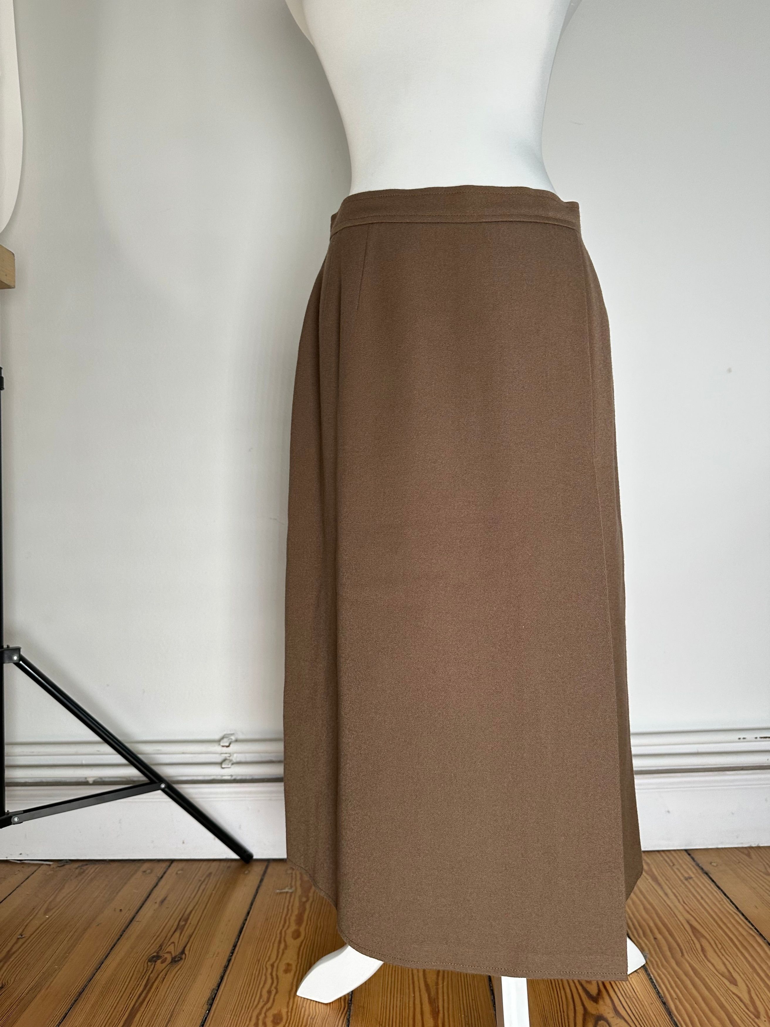 Chloe Vintage Wool Skirt FR42 Brown Size 30" / US 8 / IT 44 - 4 Thumbnail