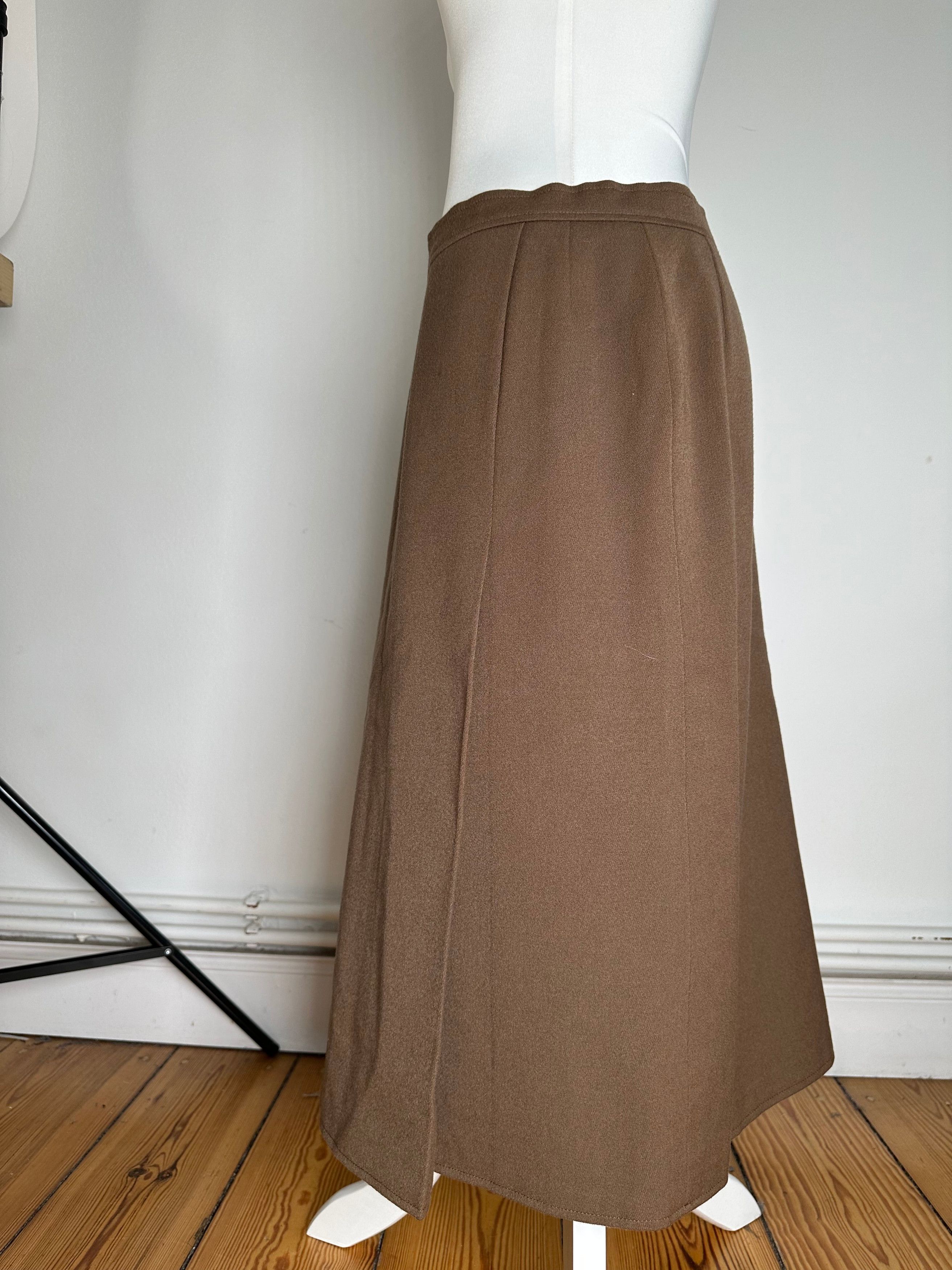 Chloe Vintage Wool Skirt FR42 Brown Size 30" / US 8 / IT 44 - 2 Thumbnail