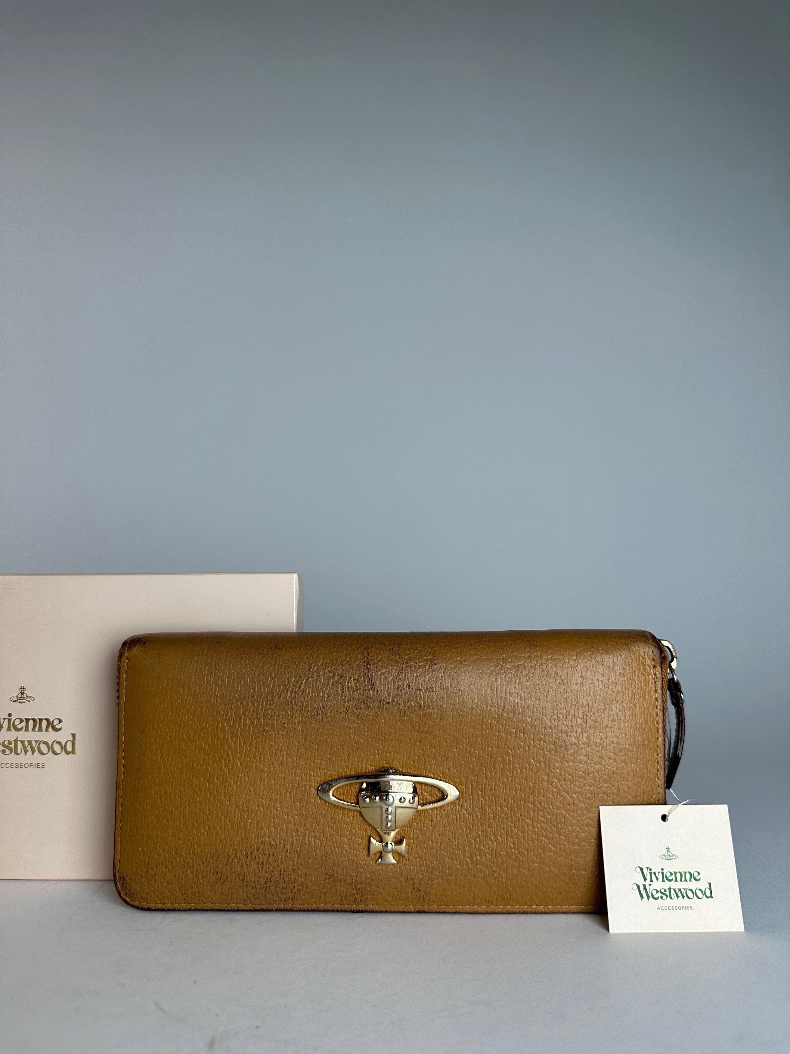 Vivienne Westwood Vintage Leather Wallet Camel Size ONE SIZE - 3 Thumbnail