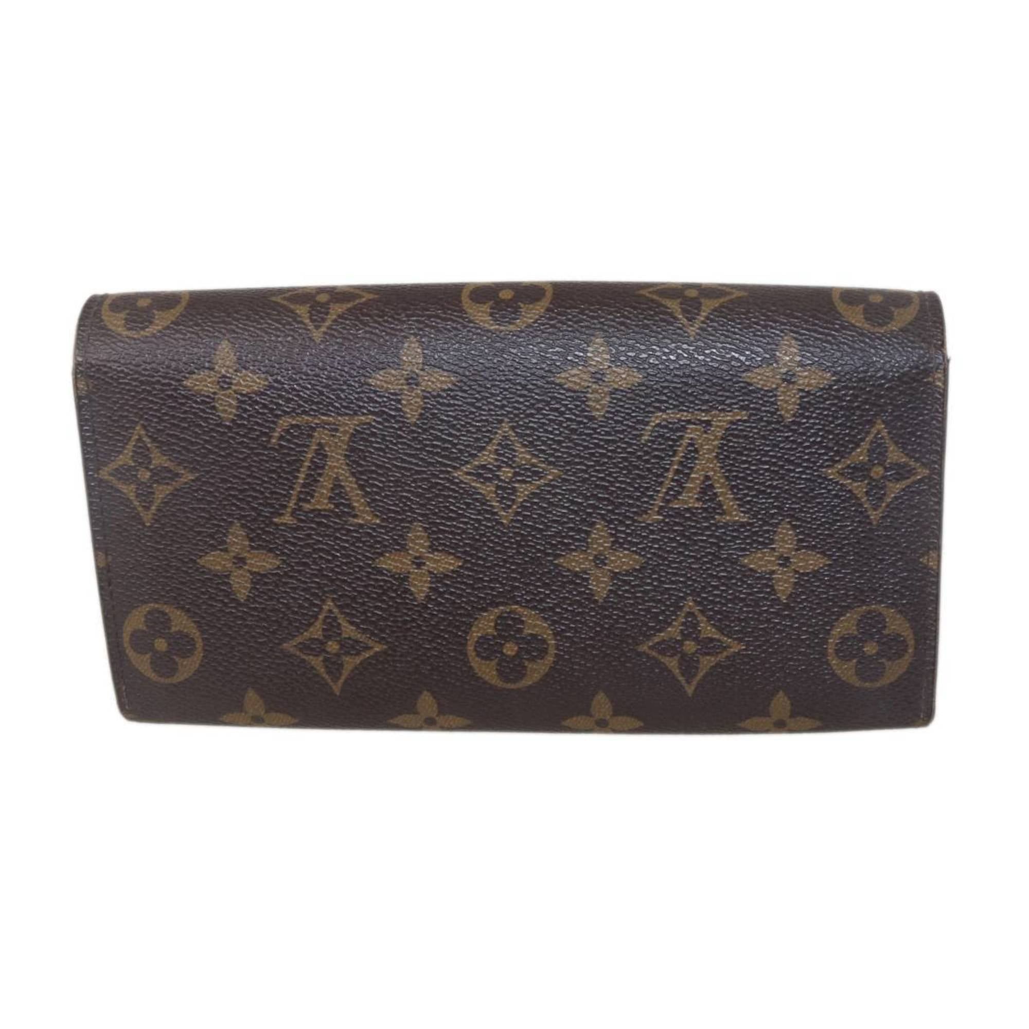 Louis Vuitton LOUIS VUITTON Portefeuille Sarah Trunk Long Wallet, Initials EMI, Monogram Brown, M60415 CA2193 Size ONE SIZE - 3 Thumbnail